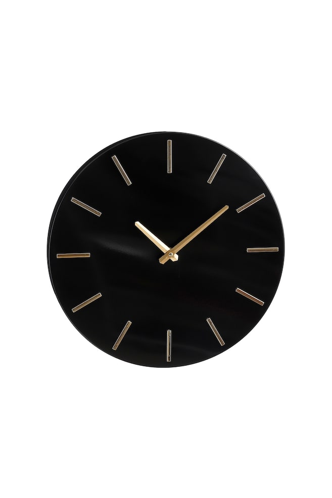 Horloge En Aluminium - Noir/Brun Foncé/Blanc/Or - 1