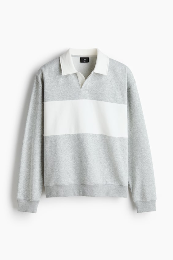 Мужские худи H&M Loose-Fit Rugby Sweatshirt