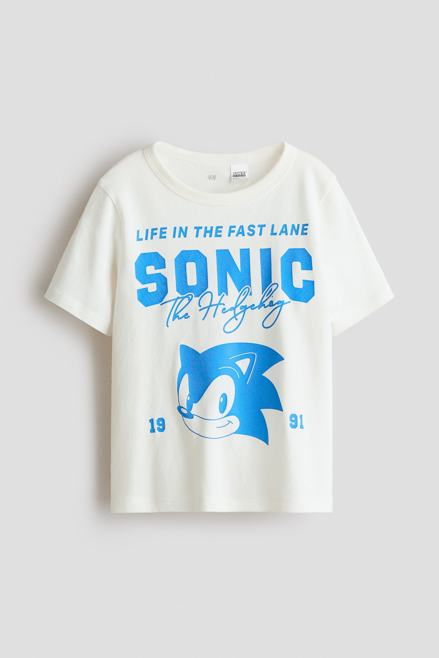 Printed cotton T-shirt - White/Sonic the Hedgehog/Yellow/Pokémon/Red/Marvel Comics