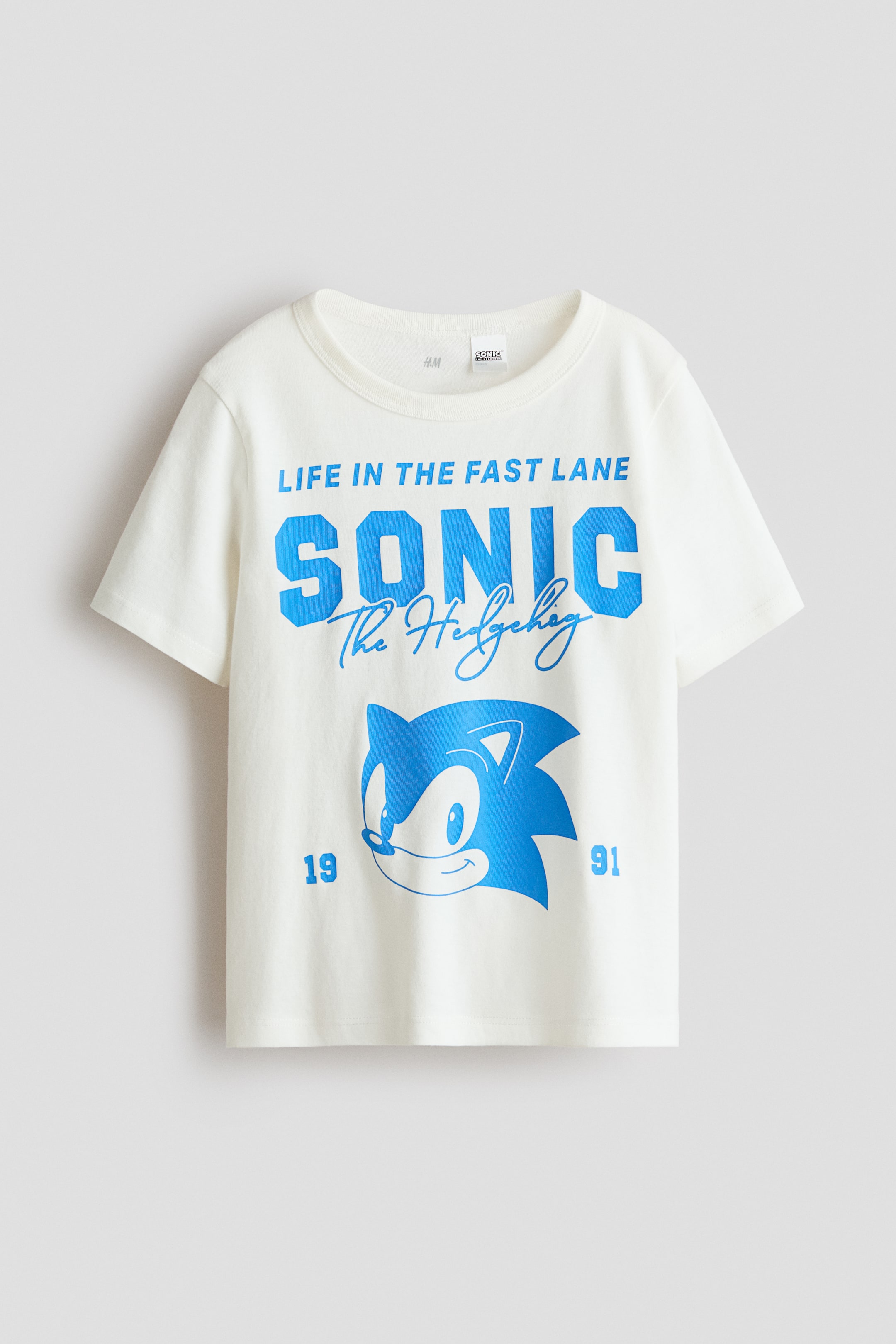View larger image: Printed cotton T-shirt - White/Sonic the Hedgehog - Kids | H&M IN 1