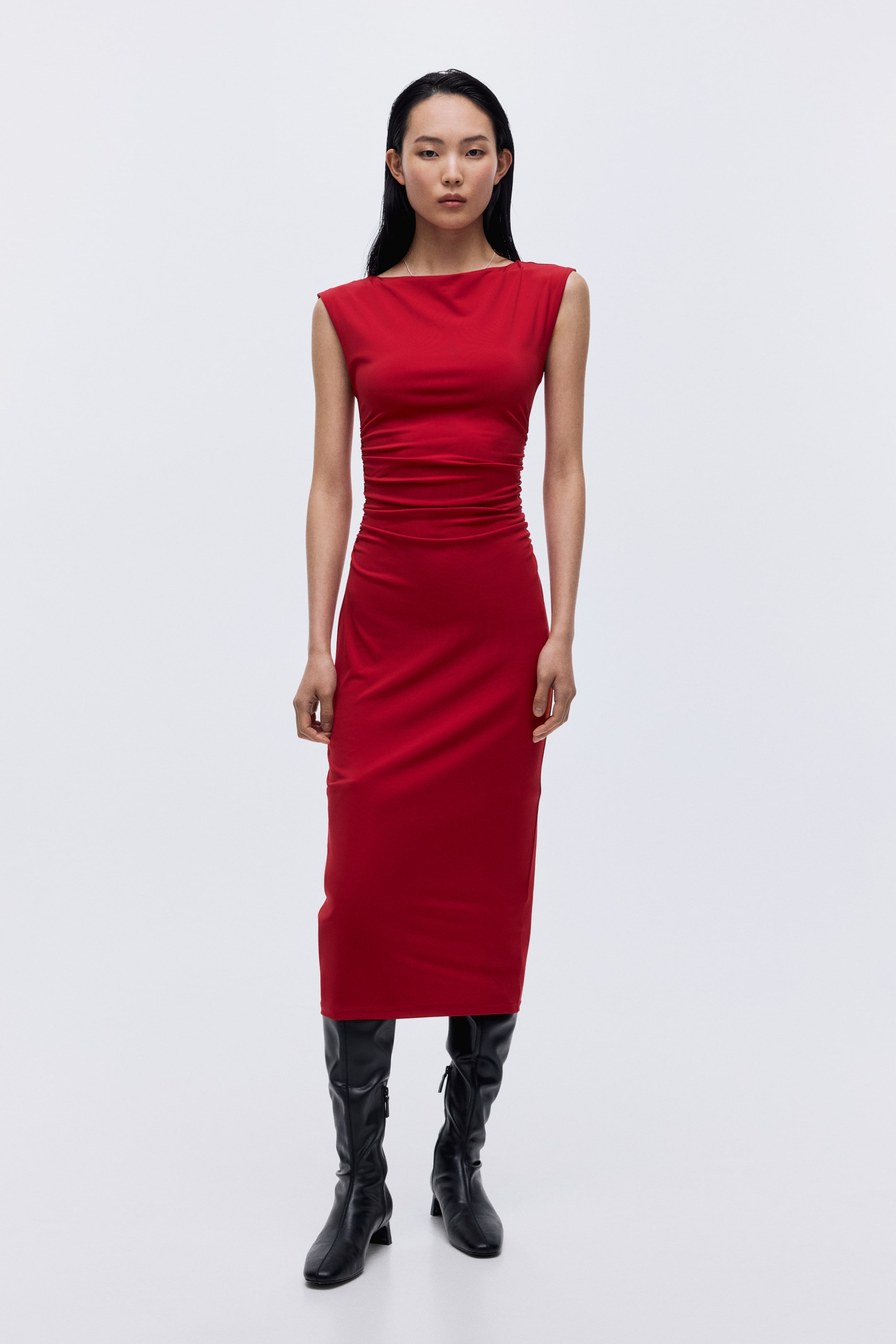 Größeres Bild anzeigen: Kleid mit Kappenärmeln - Rot - Ladies | H&M AT 1