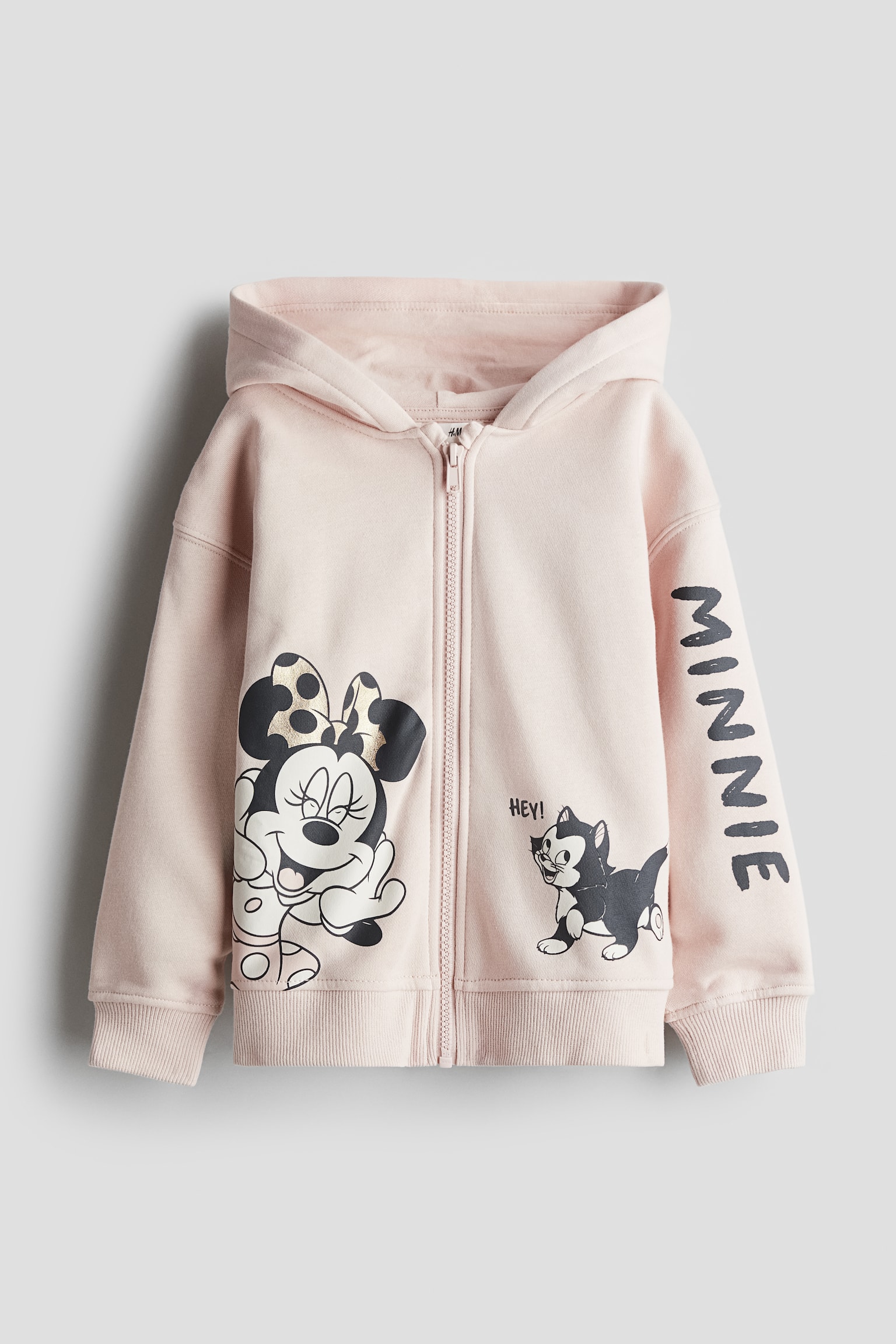 Printed zip-through hoodie - Light dusty pink/Minnie Mouse/White/Lilo & Stitch - 4