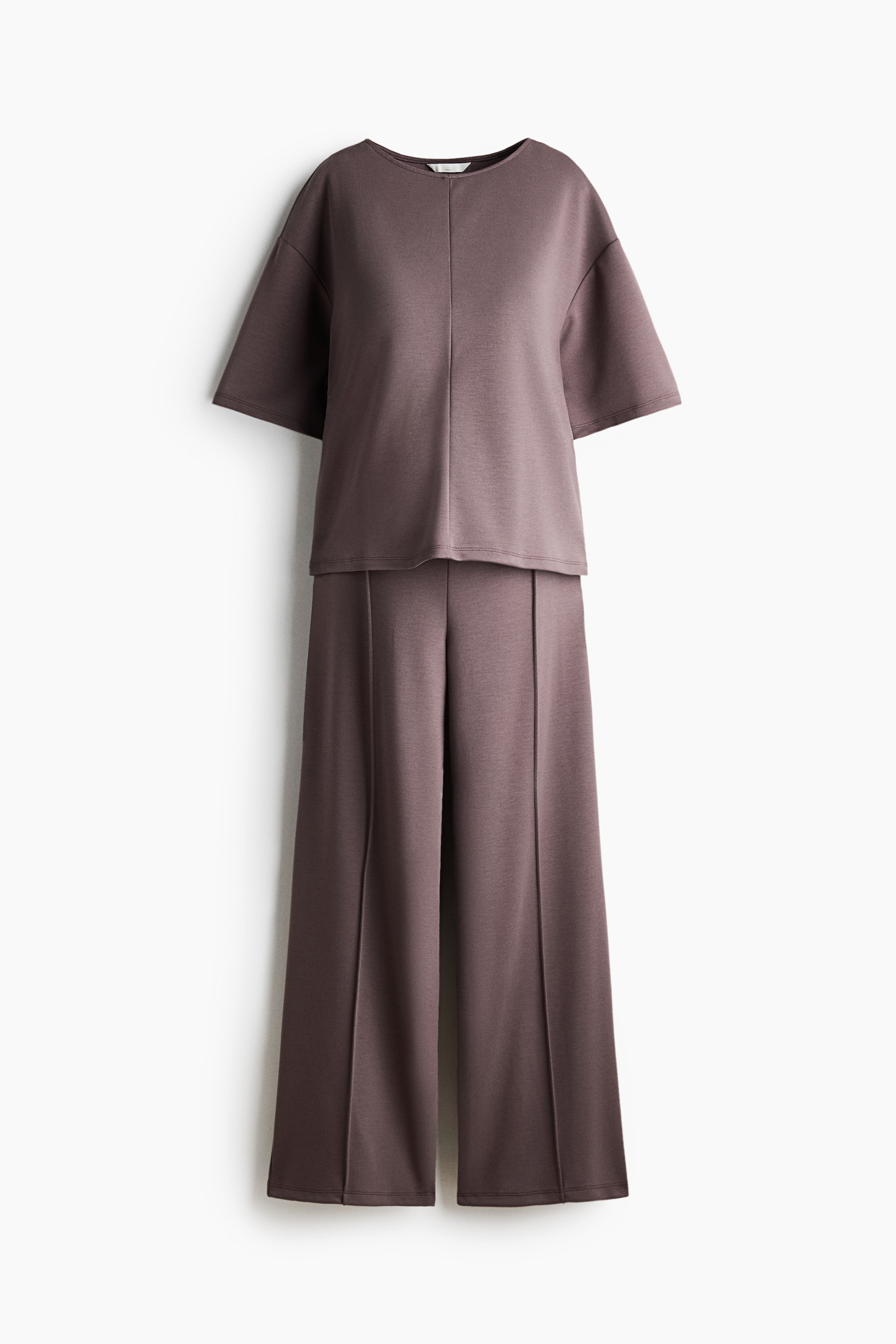 View larger image: MAMA 2-piece interlock jersey set - Dusty purple - Ladies | H&M 1