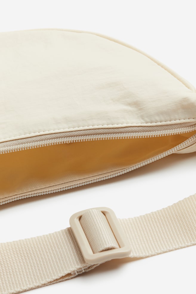 Nylon shoulder bag - Light beige/Black - 3