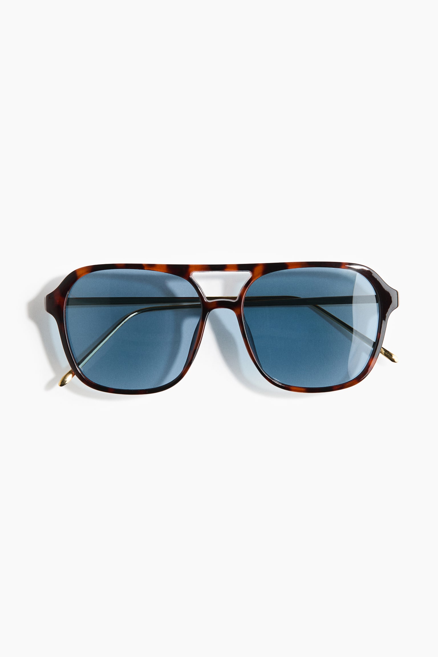 Polarised sunglasses - Dark brown/Blue/Dark brown/Light beige/Gold-coloured - 1