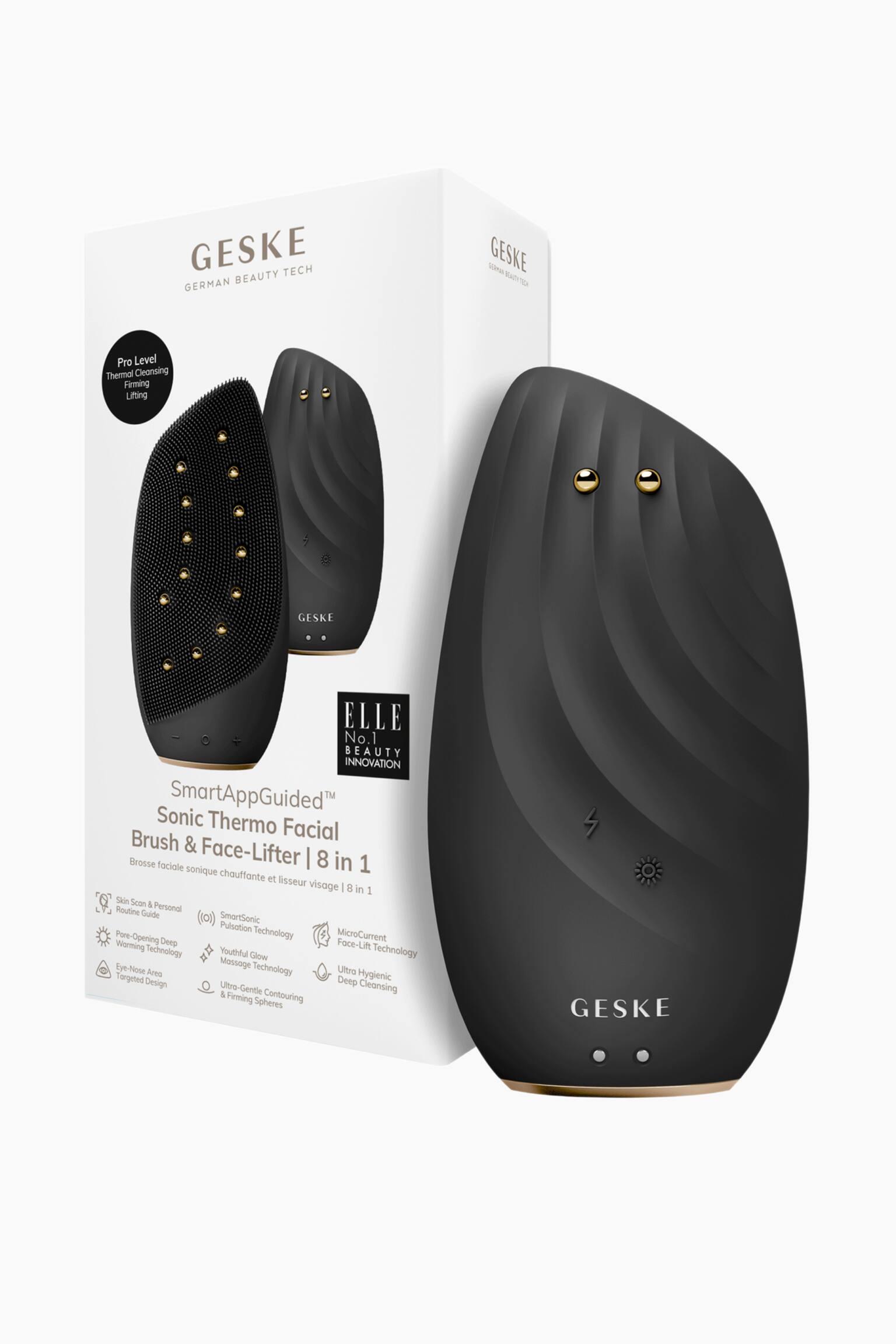 Sonic Thermo Facial Brush & Face-lifter 8 In 1 - Gray/Magenta - 4