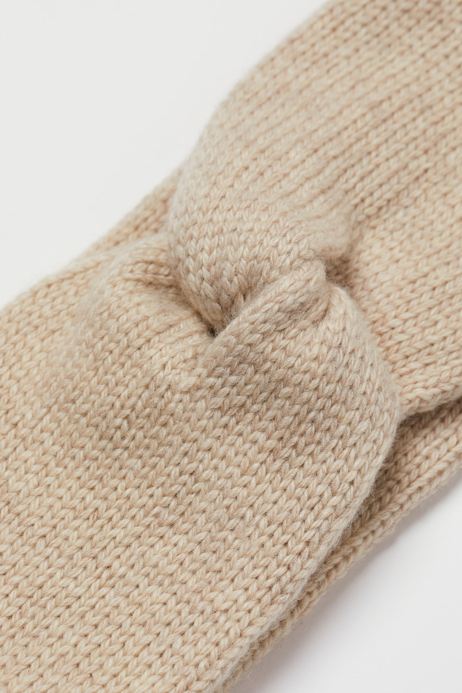 Knit Headband - Light beige/Black/Cream - 2