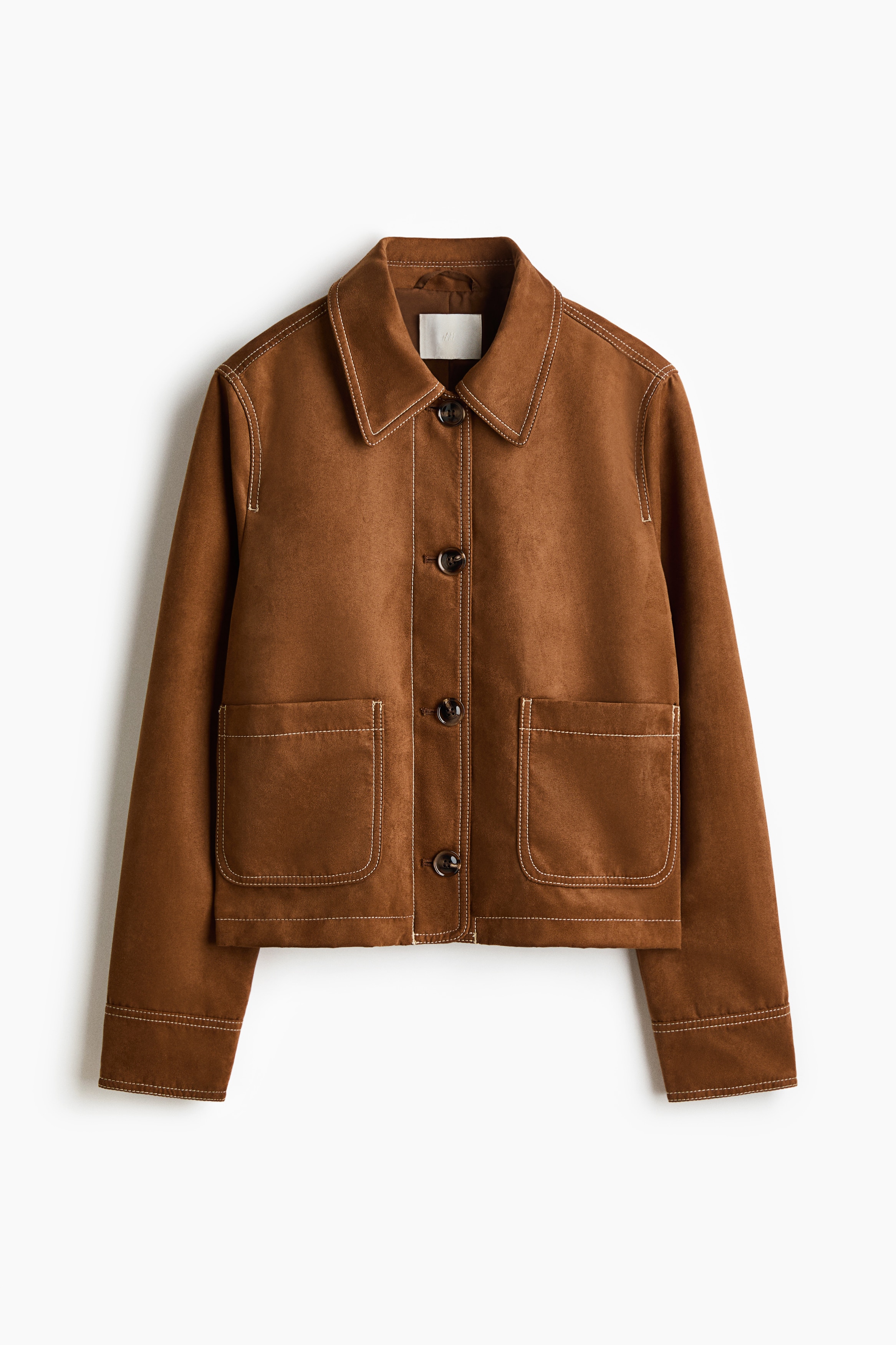 Veste courte - Beige foncé/Marron foncé