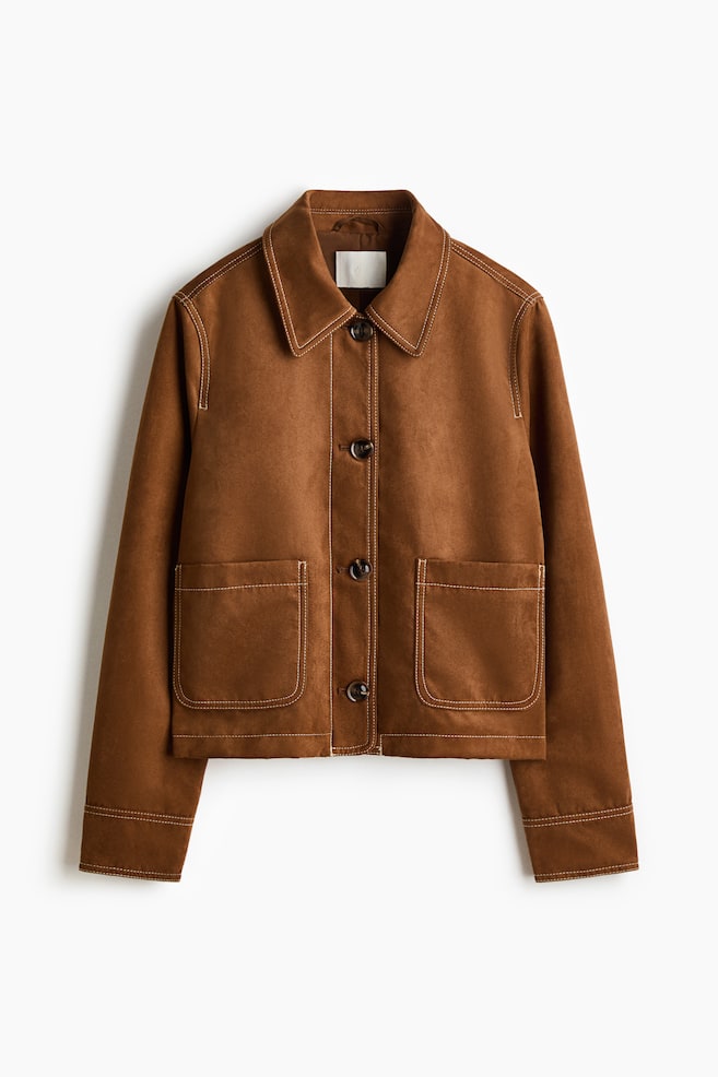 Short Jacket - Dark beige/Dark brown - 1