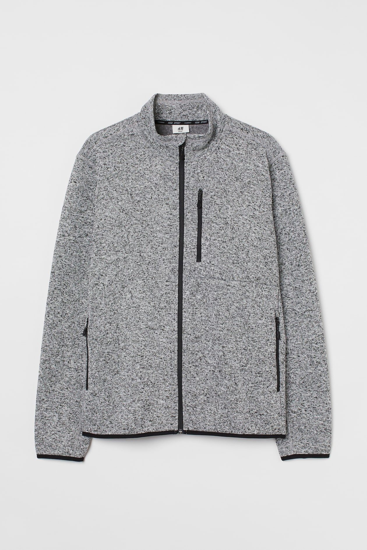 Fleece jacket - Long sleeve - Regular length - Grey marl - Men | H&M GB