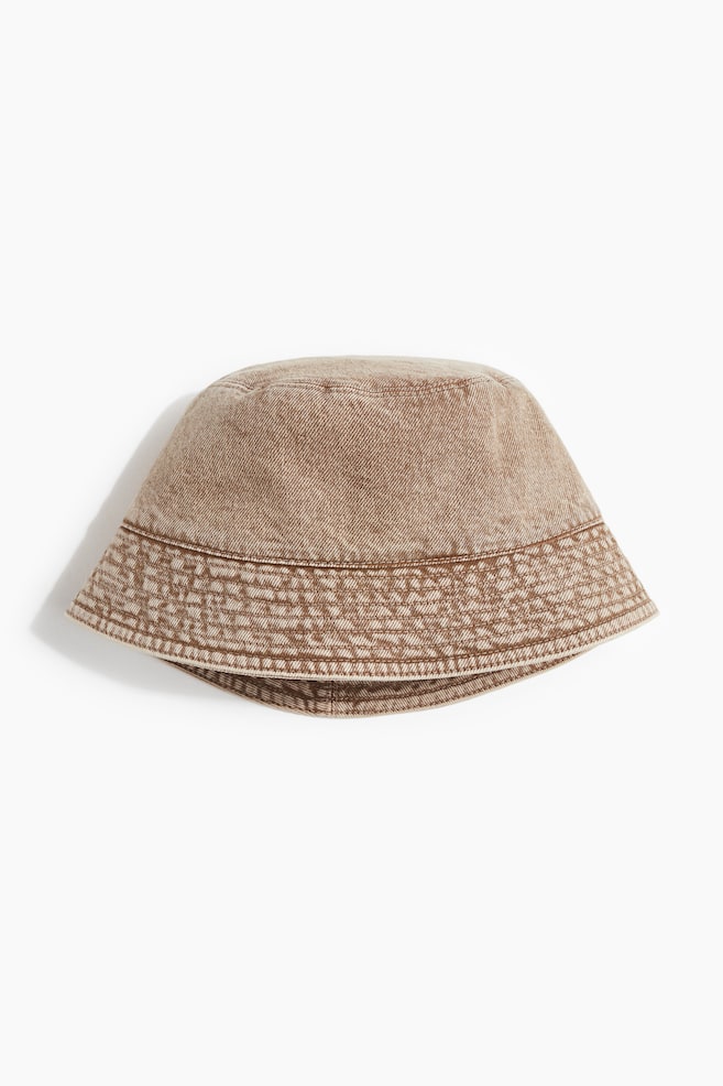 Gorro pescador en sarga - Beige/Crema - 1