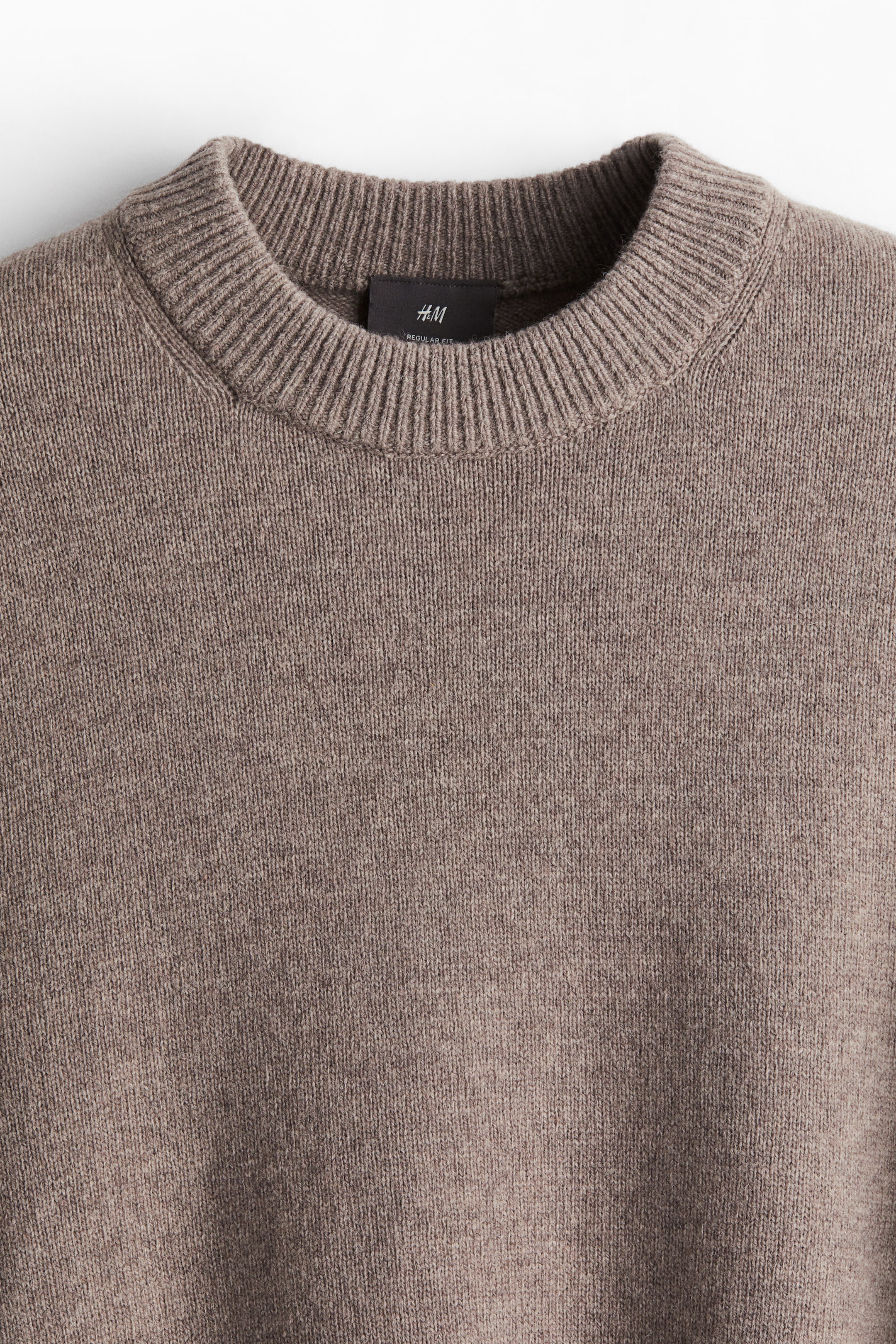 Regular Fit Wool jumper - Greige - Men | H&M GB 8