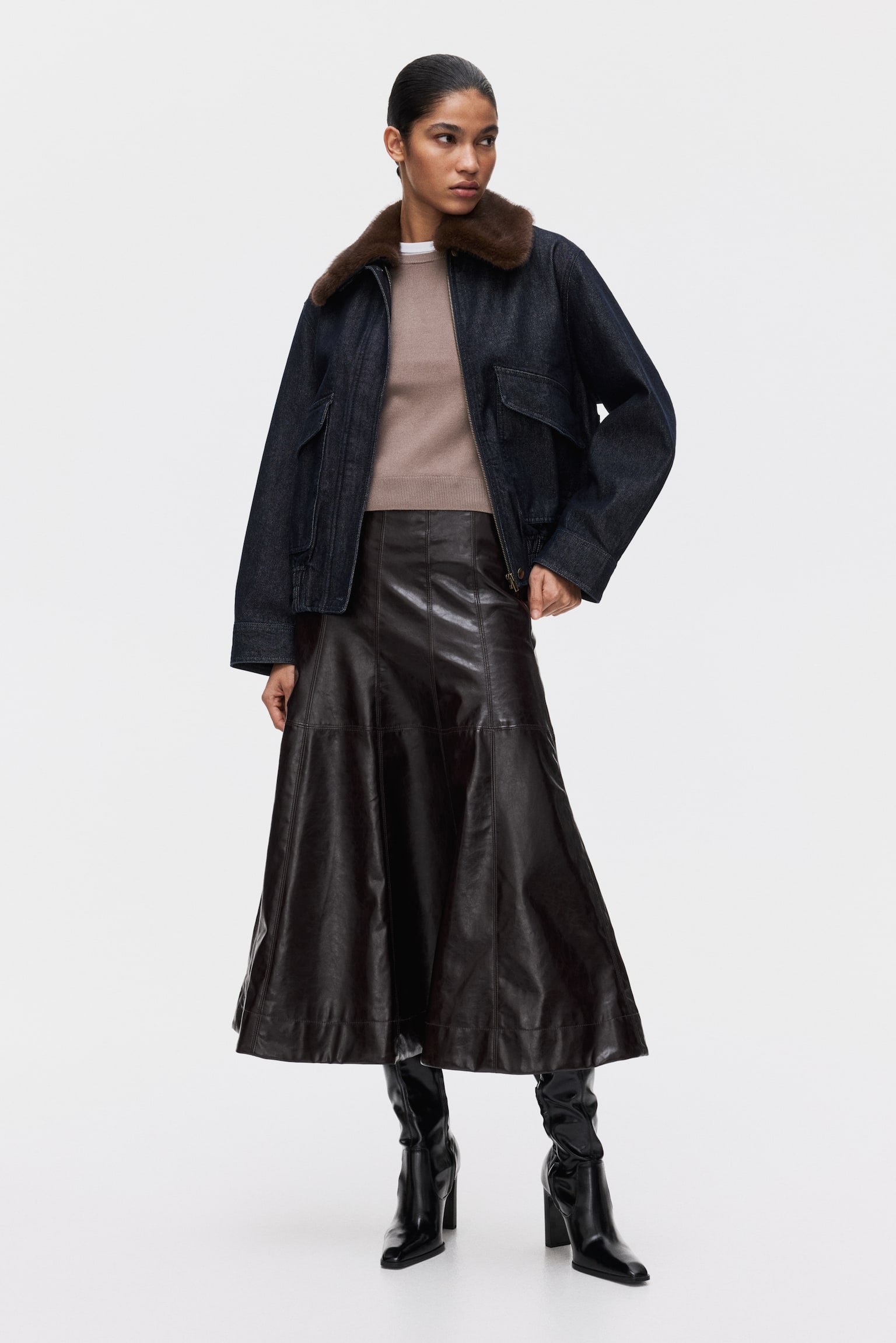 精織套衫 - 大地色/黑色/海軍藍 - 3