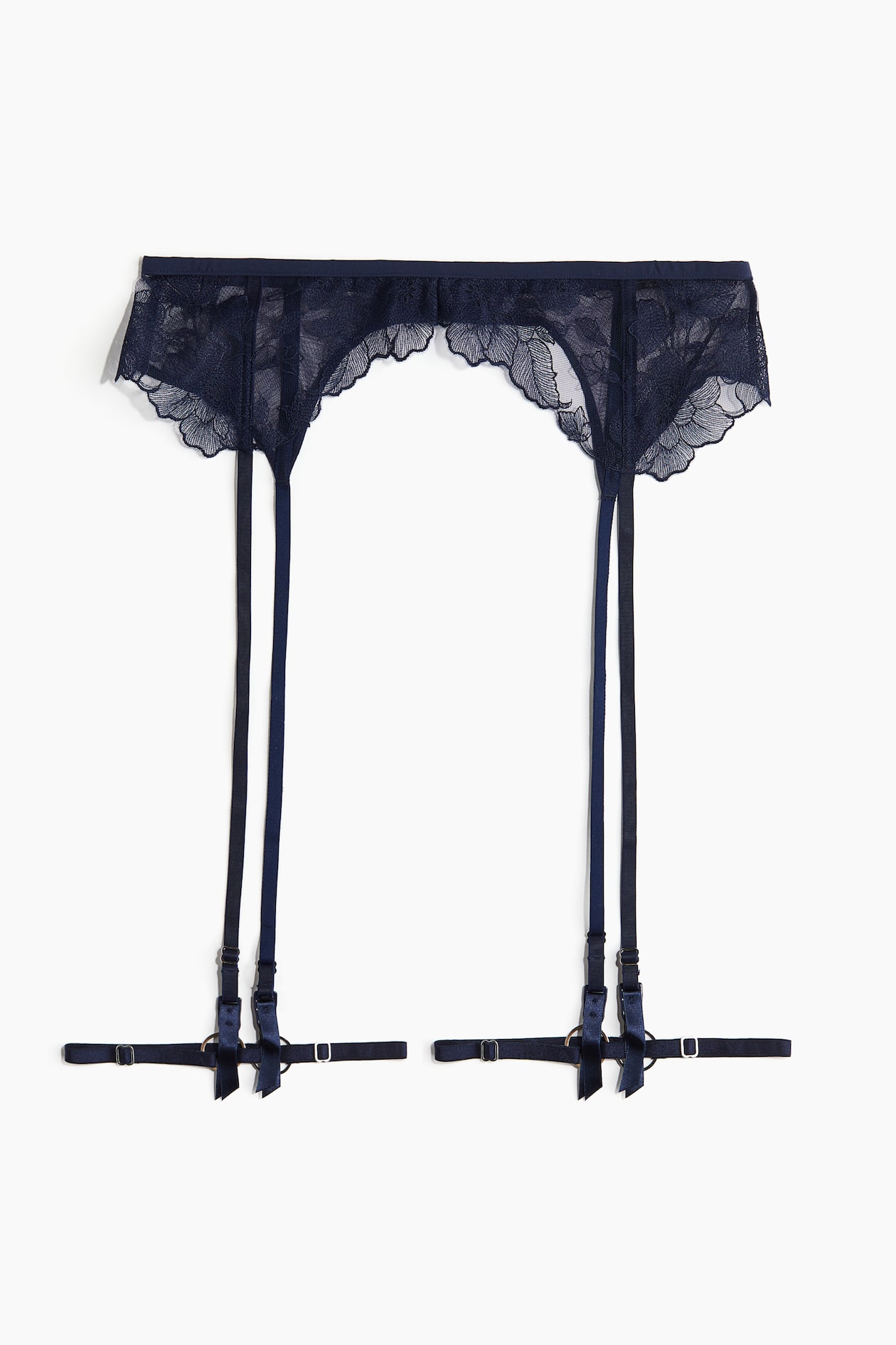 Women's Navy blue Embroidered Garter Belt | H&M US