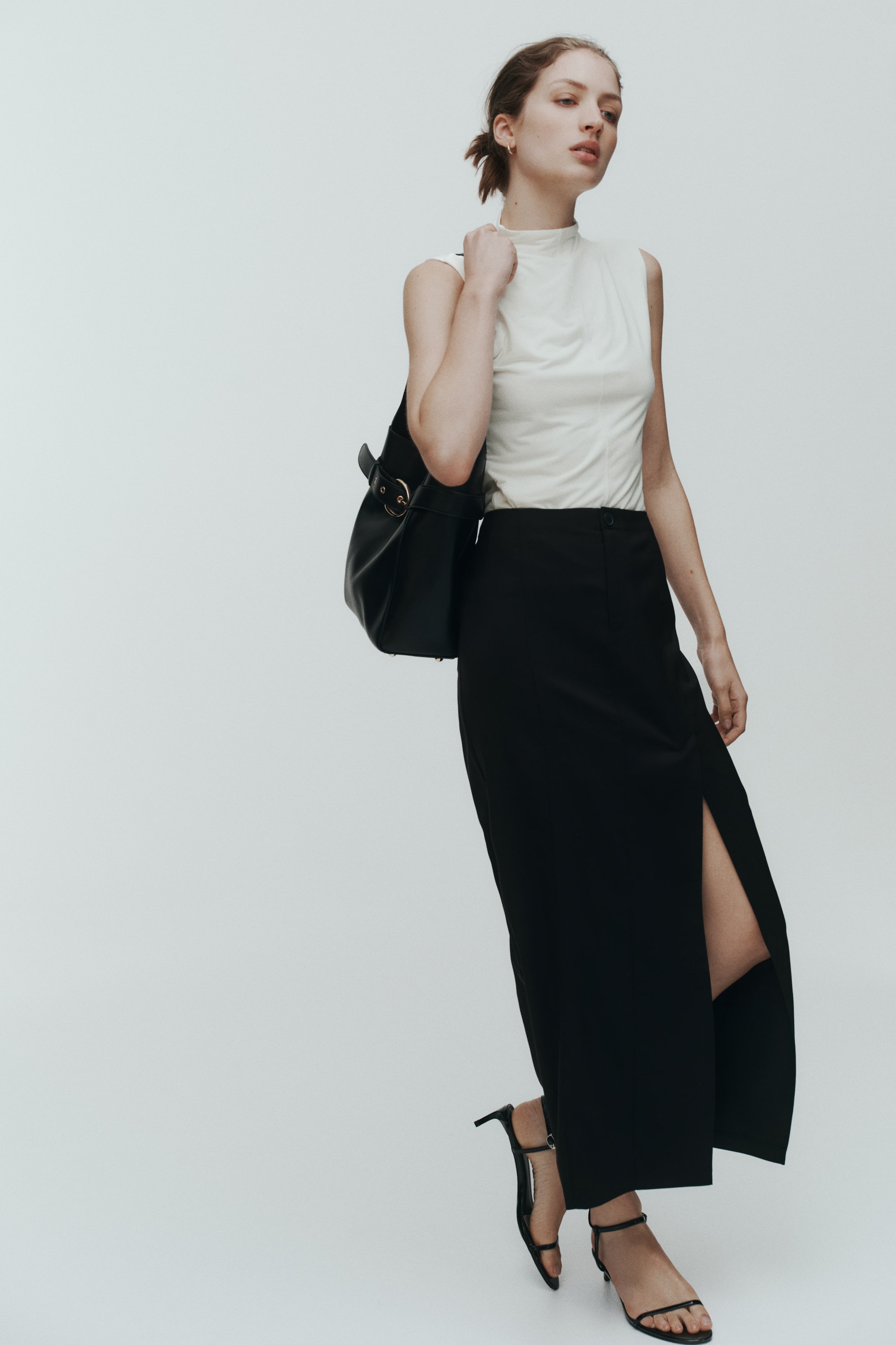 Modal-Blend Mock Turtleneck Top