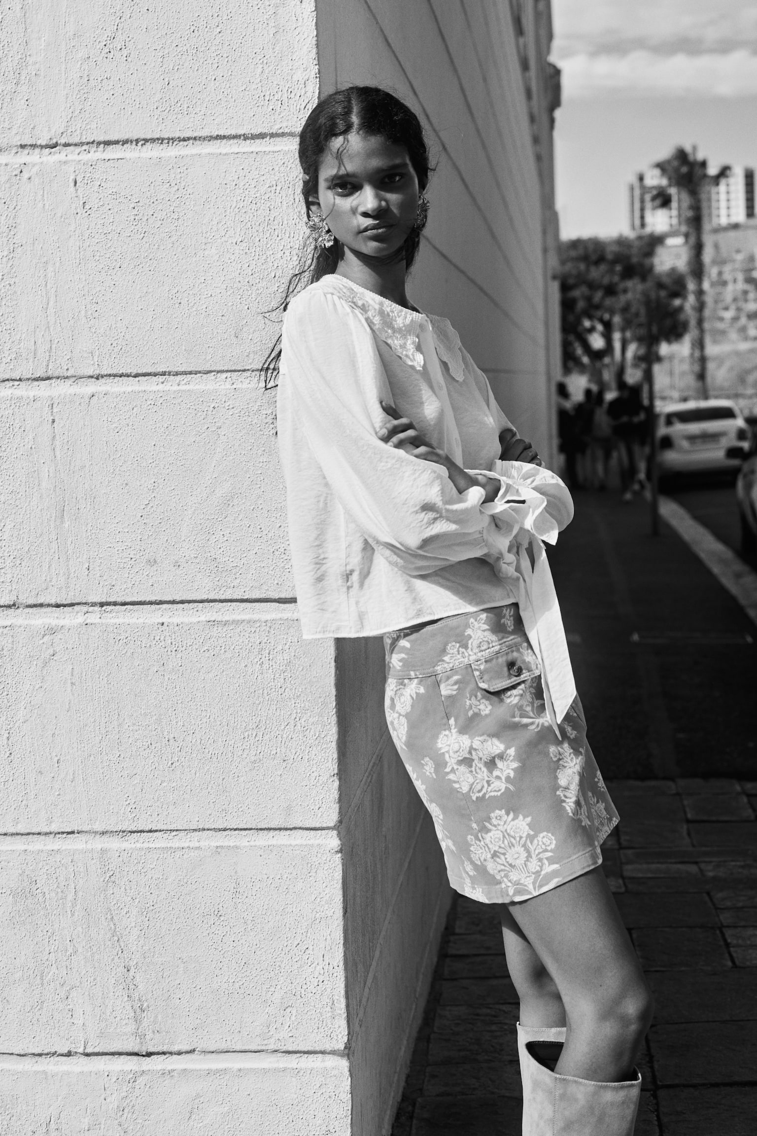 Broderie-anglaise blouse - White - 6