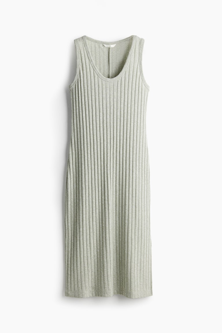 Women's Light beige Rib-knit dress | H&M Women's Light beige Rib-knit dress | H&M
