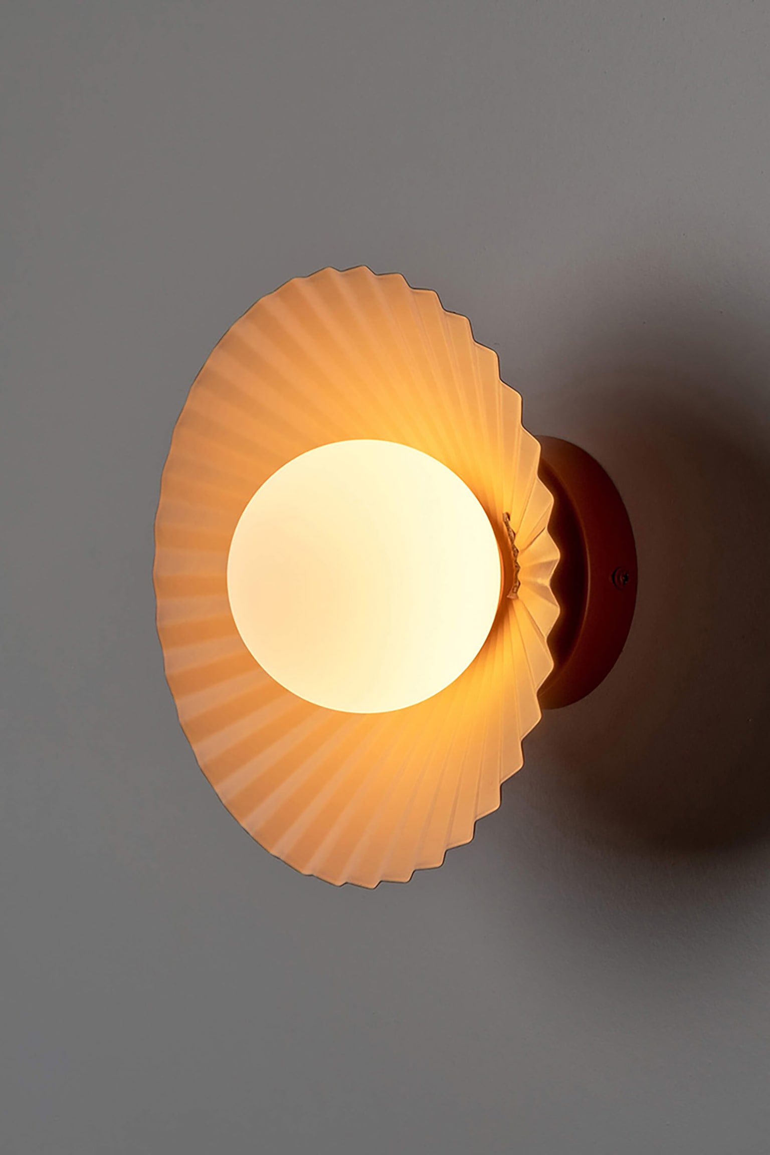 The Pleat Flush Wall And Ceiling Light - Orange/pink - 3