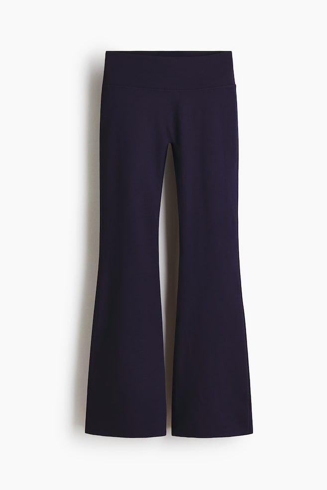 Flared sports leggings with SoftMove™ - Navy blue/Black/Aubergine/Purple/Light beige - 1