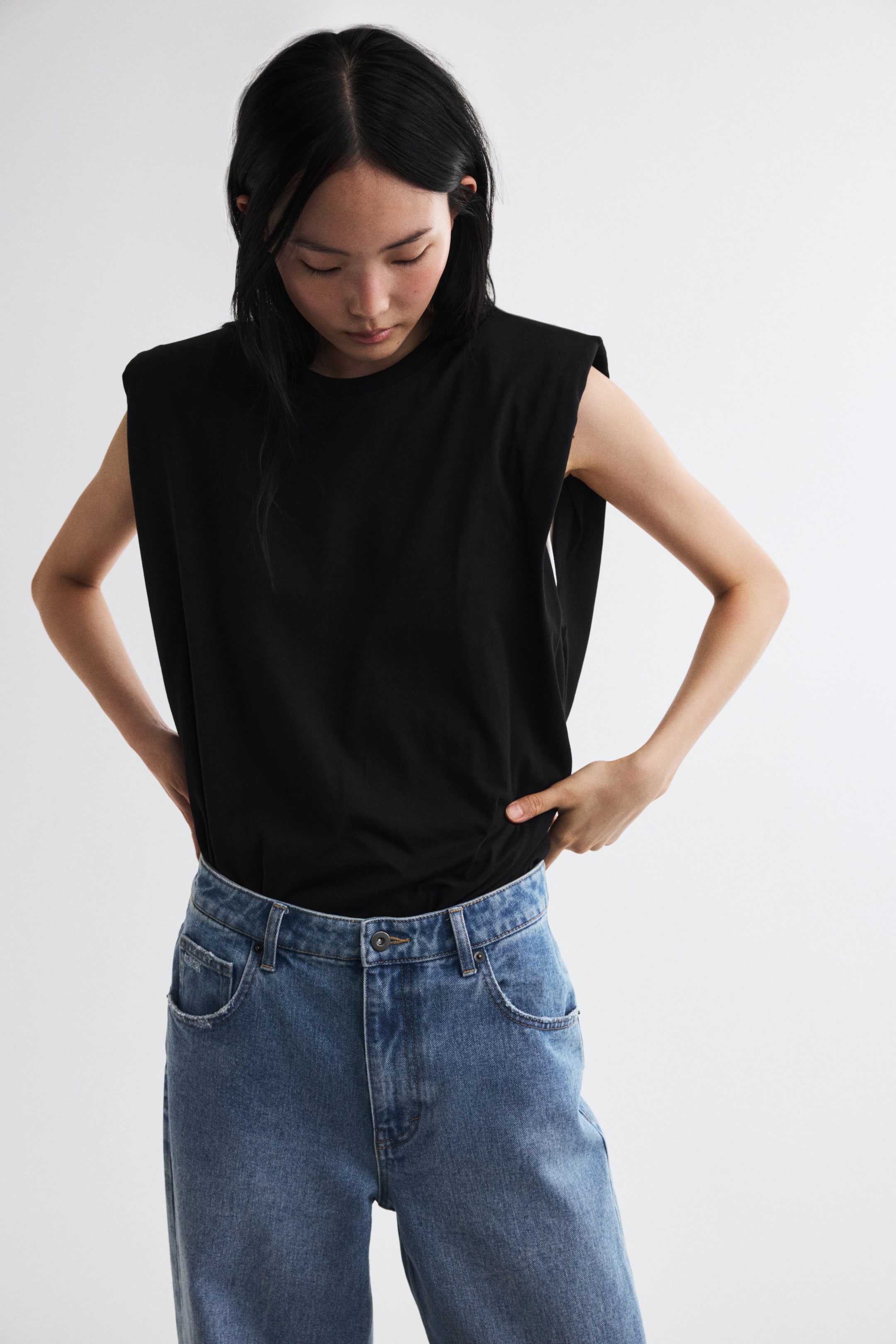 Tank Top with Shoulder Pads