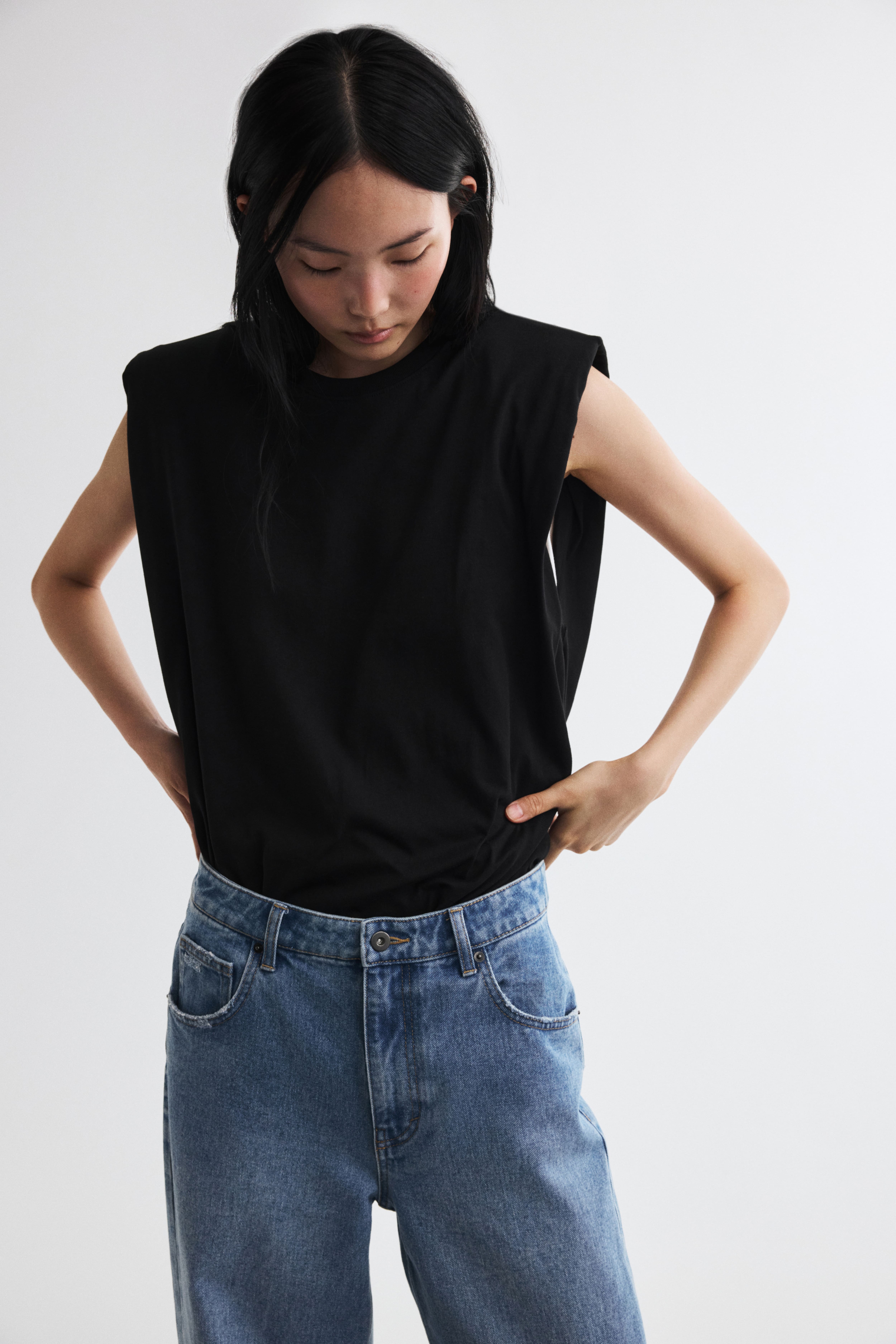 Tank Top with Shoulder Pads