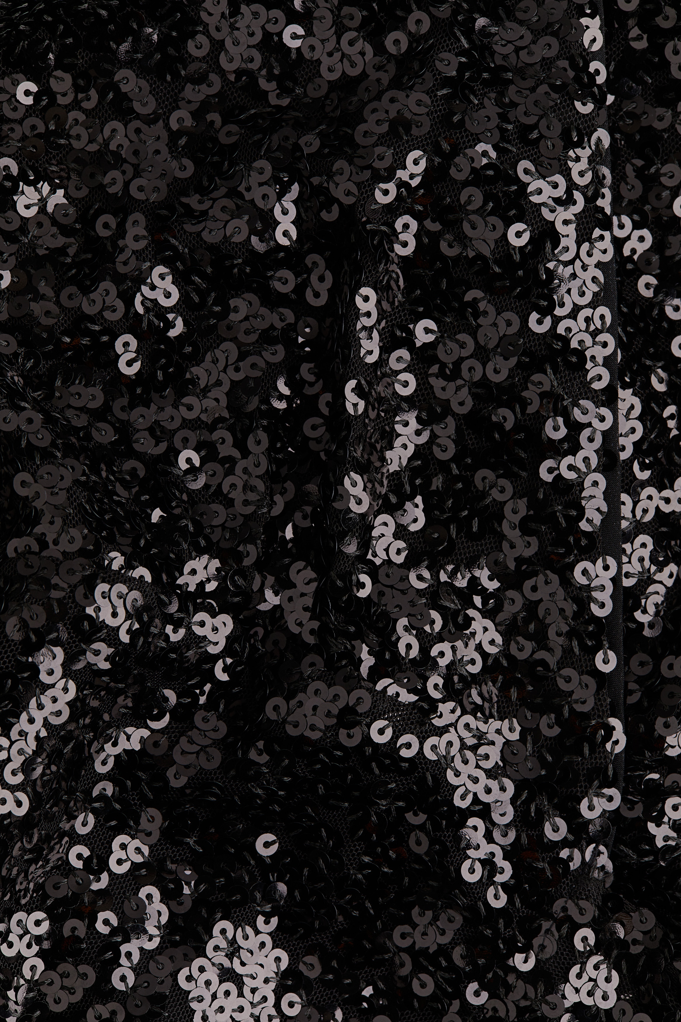 Ladies - Black Sequined Wrap Dress - Size: XS - H&M