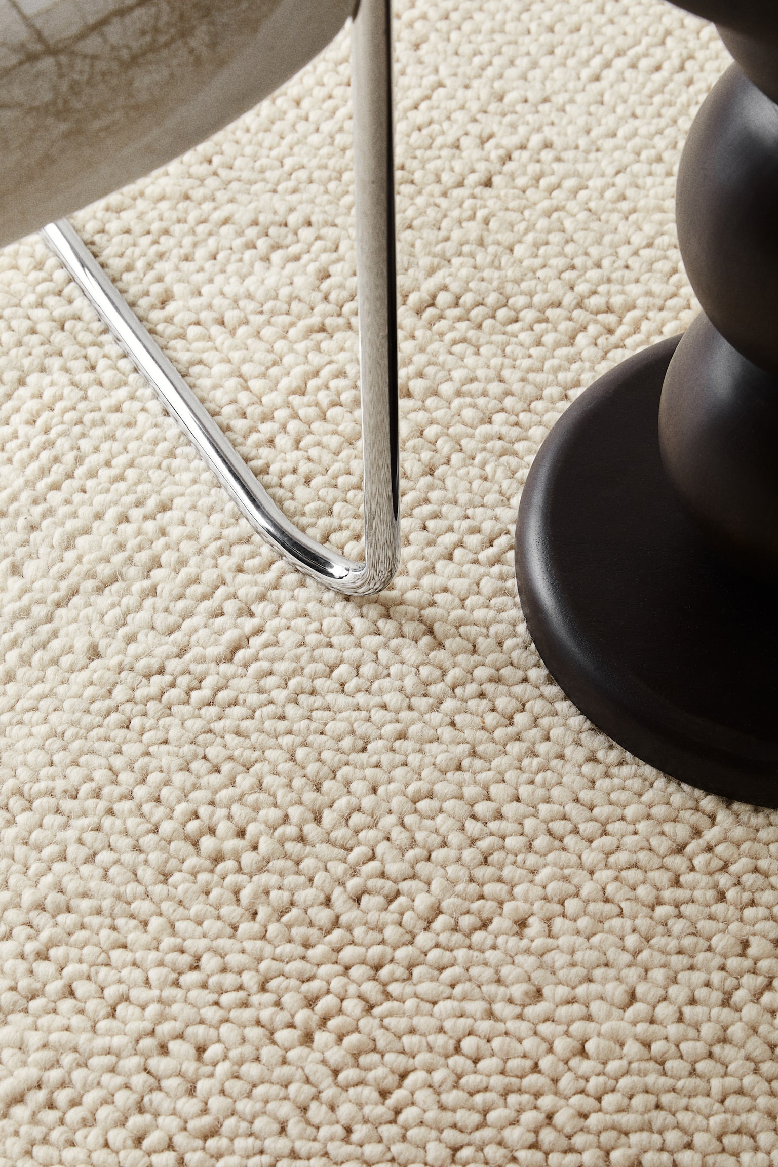 Textured-weave wool-blend rug - Beige - 5