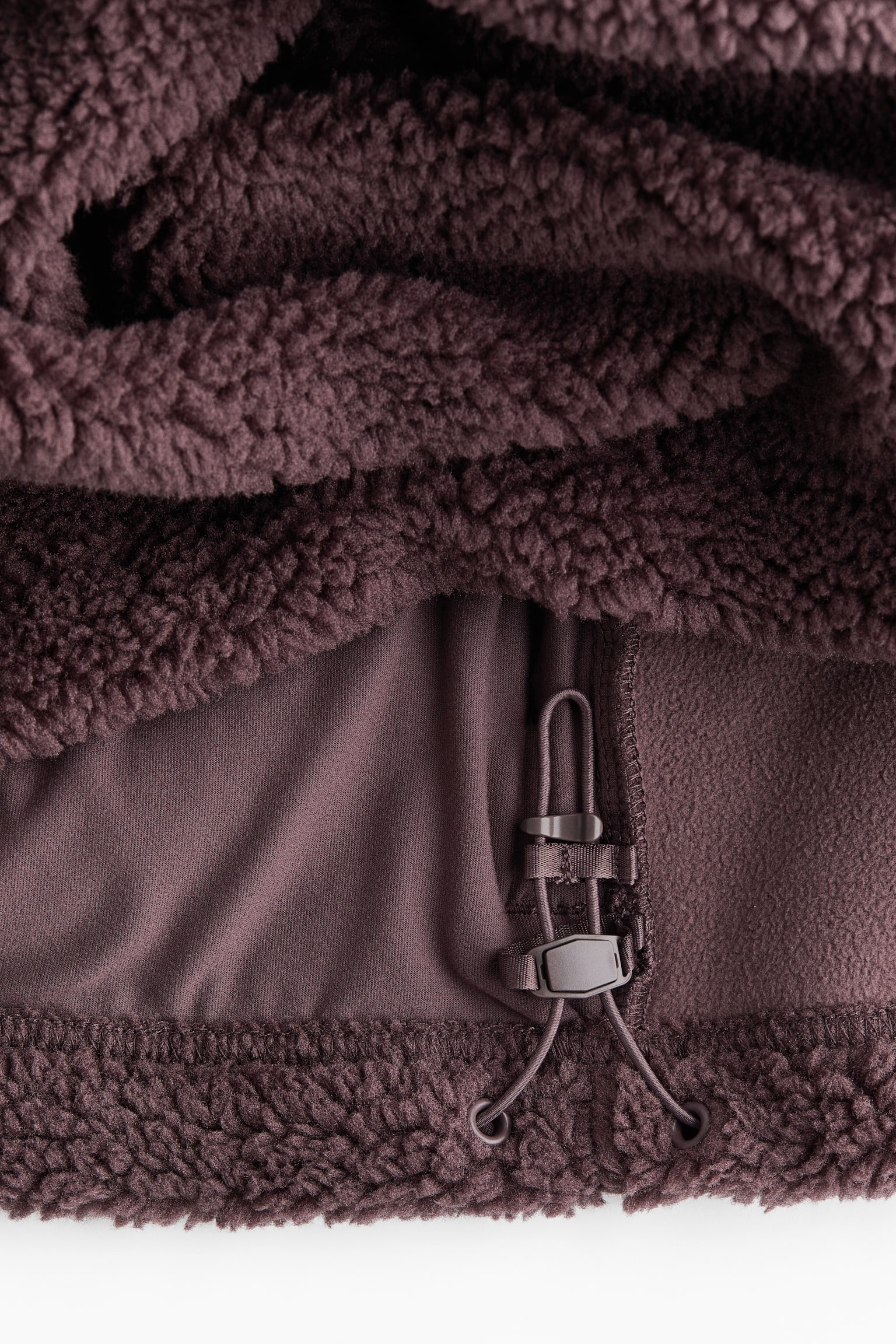 Женская куртка H&M Move Teddy Fleece Half-Zip with ThermoMove™, цвет: Фиолетовый серо-коричневый — фото 7