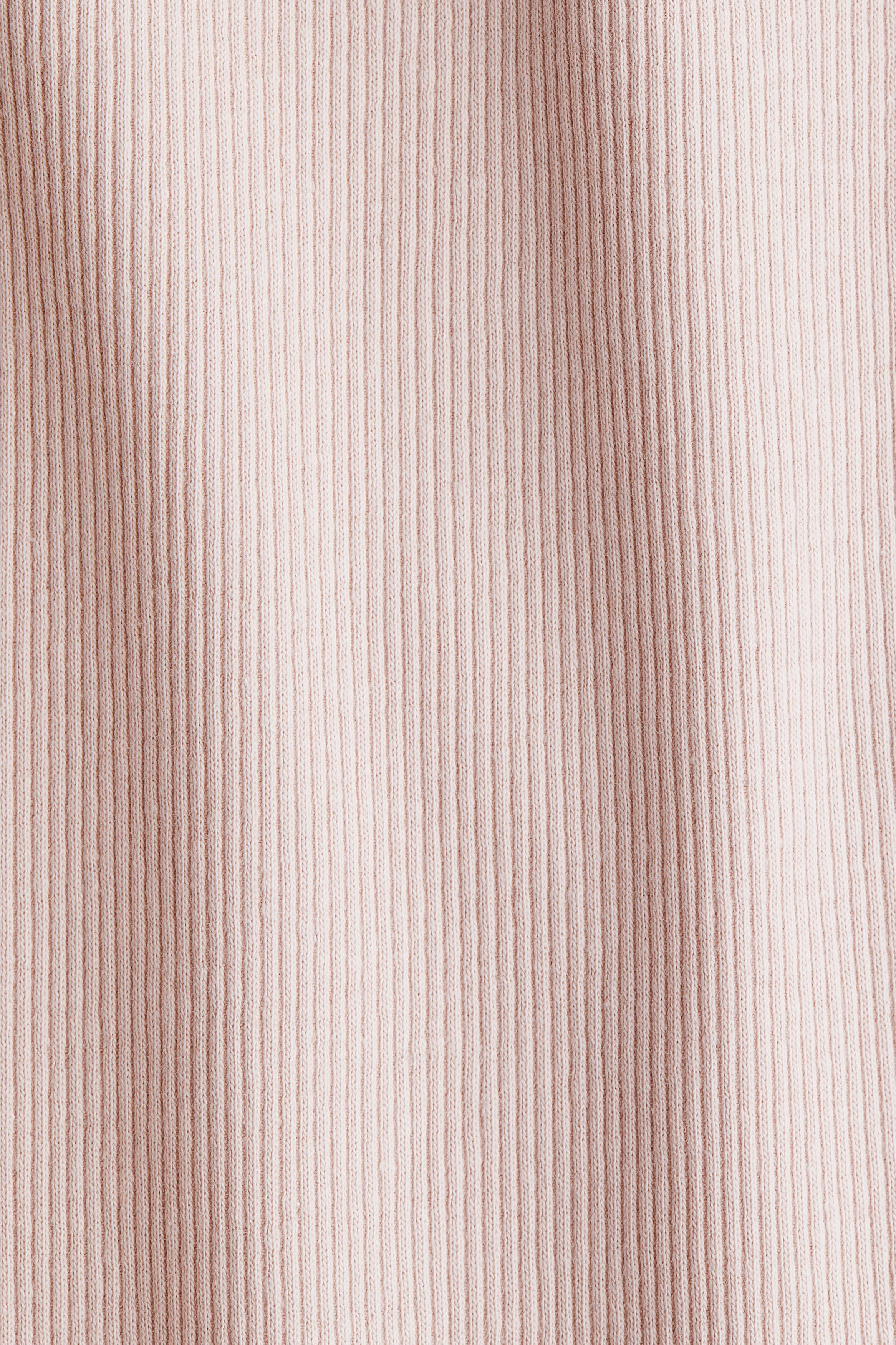 Picot-trimmed ribbed T-shirt