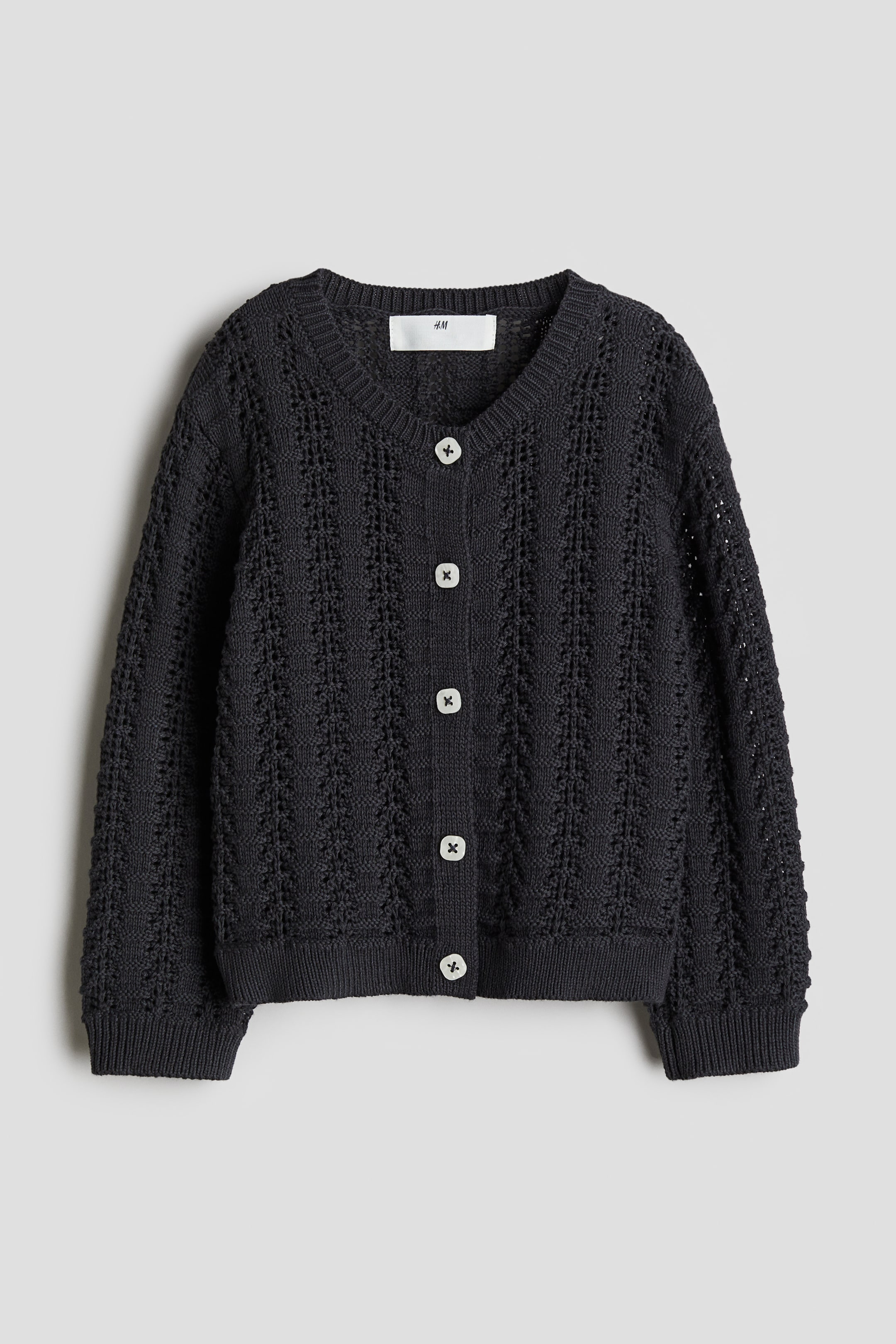 Pointelle-Knit Cardigan