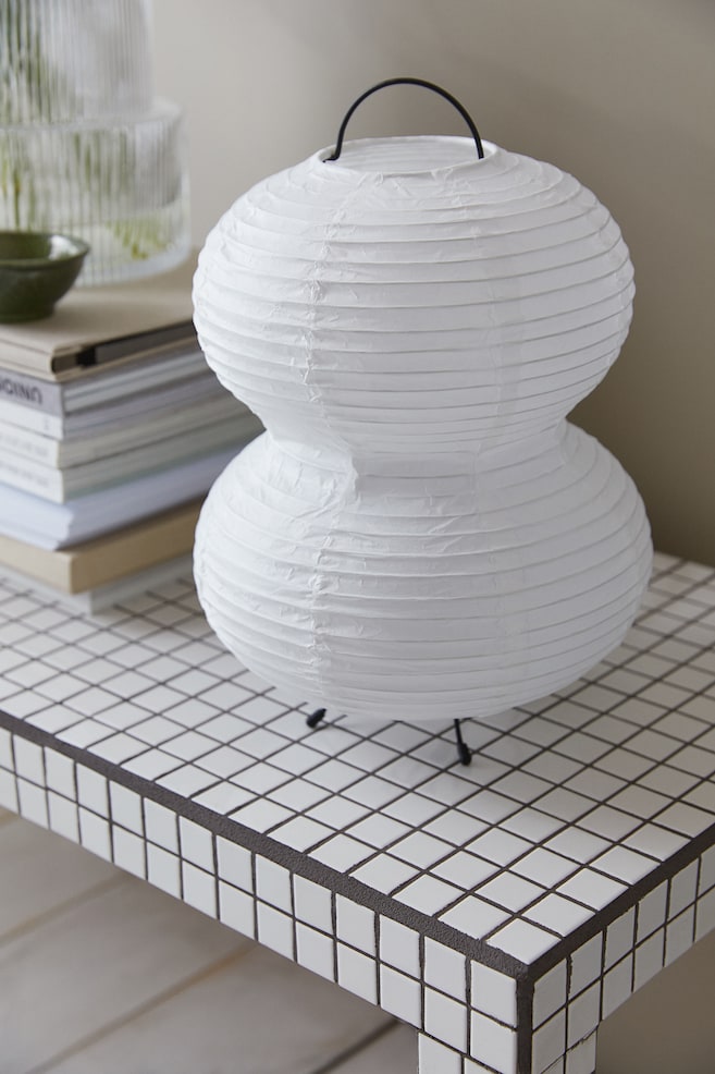 Lampe de table en papier de riz - Blanc - 5