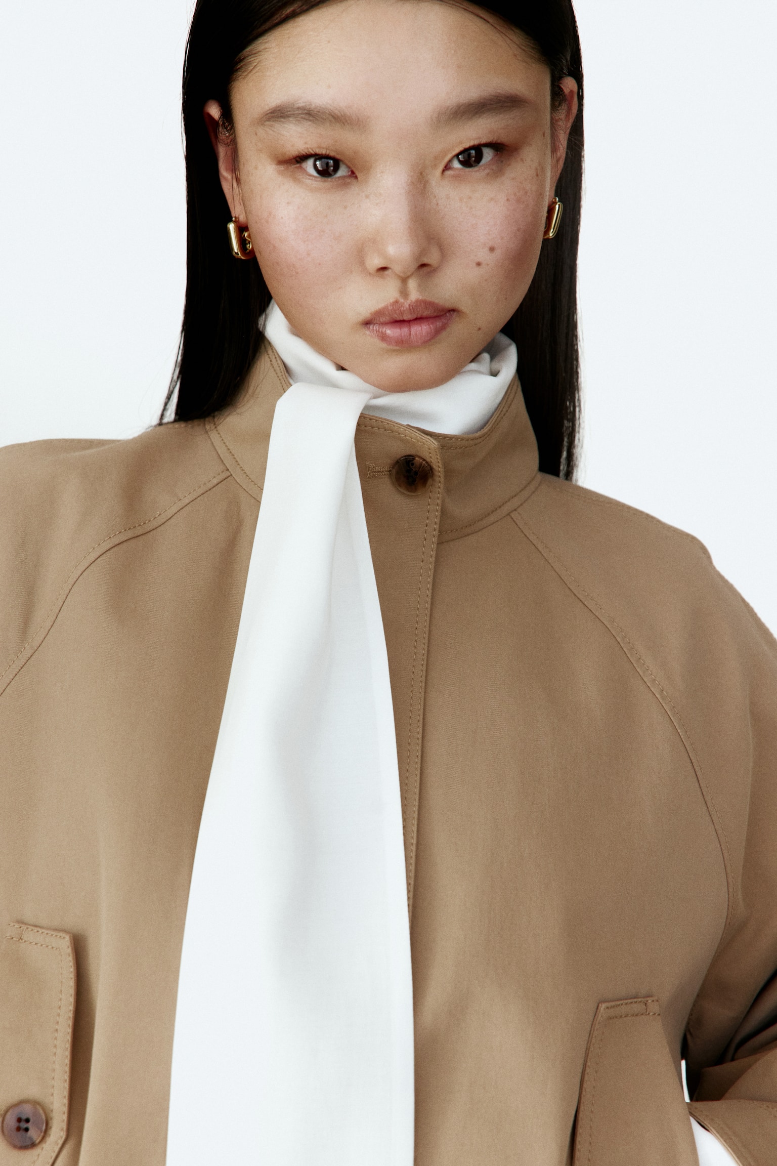 Cotton twill jacket - Dark beige/Brown - 7