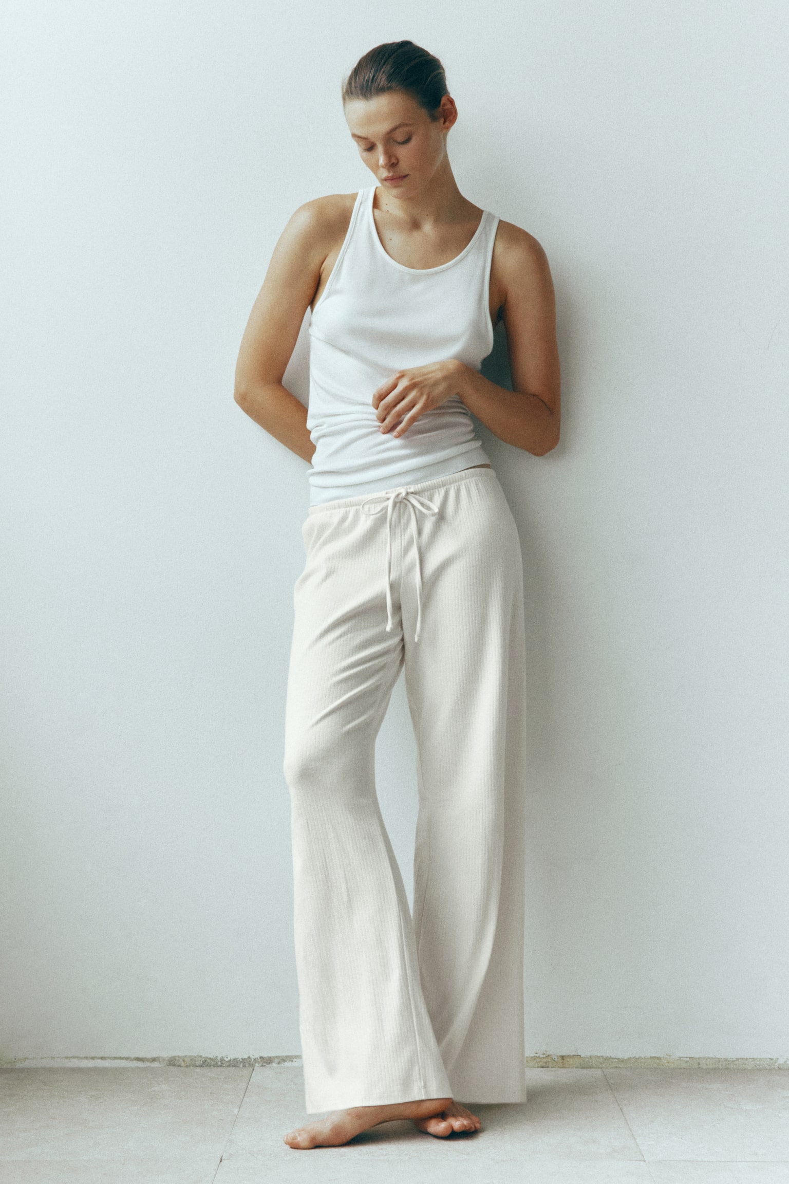 Cotton-blend trousers - 1