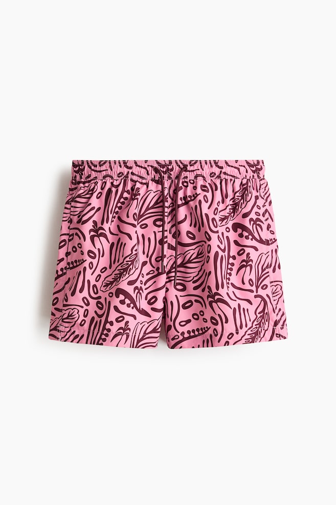 Swim shorts - Burgundy/Patterned - 1
