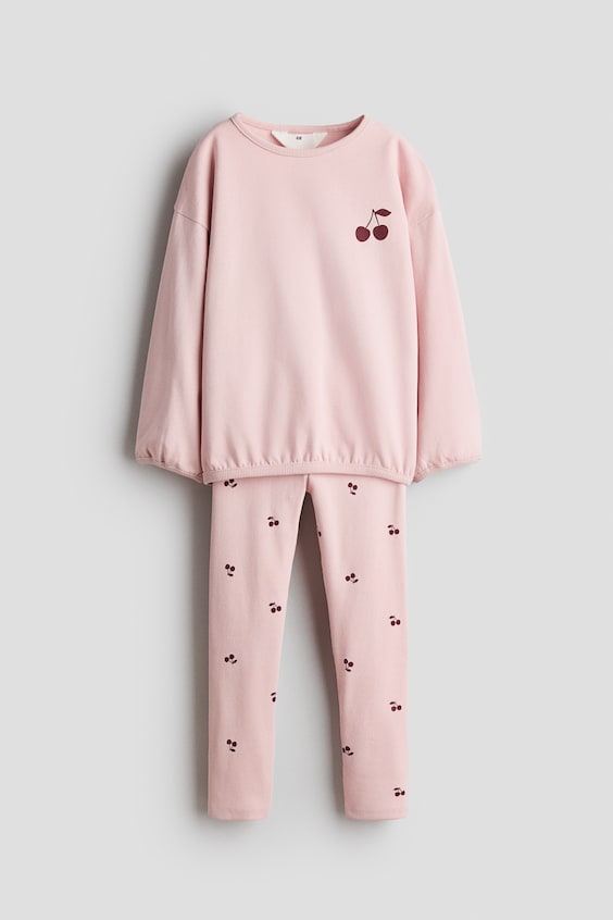 Детские топы H&M 2-Piece Cotton Sweatshirt and Leggings Set