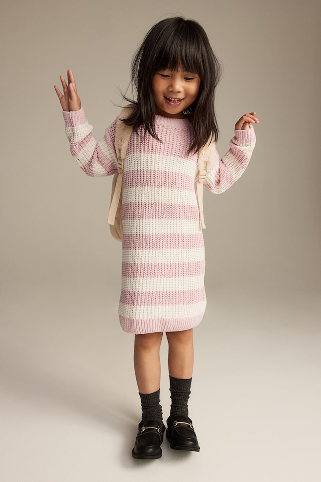 Knitted dress - Light pink/Striped/Pink/Striped/Black/Striped - 2