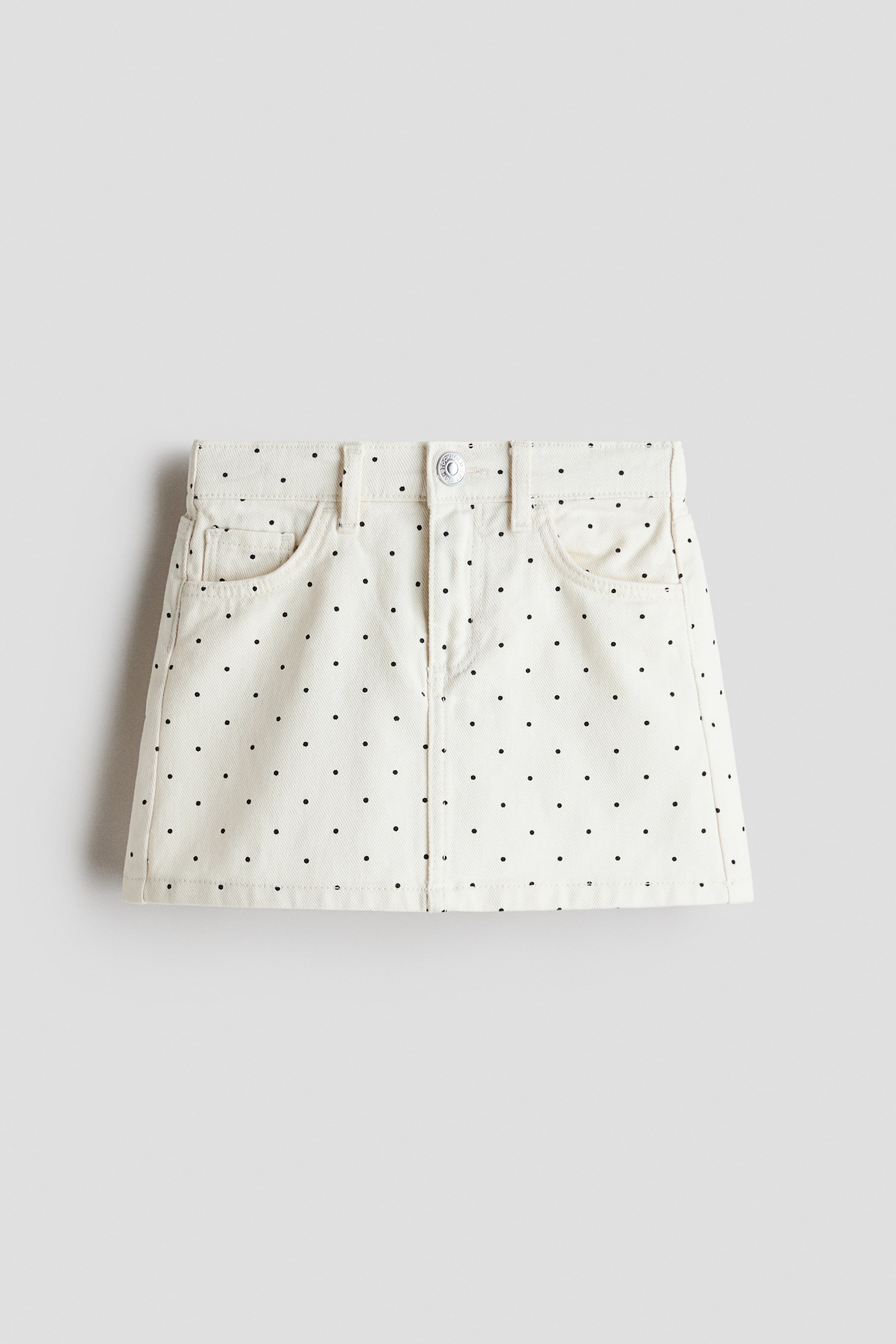 View larger image: Denim skirt - Cream/Polka dot - Kids | H&M 1