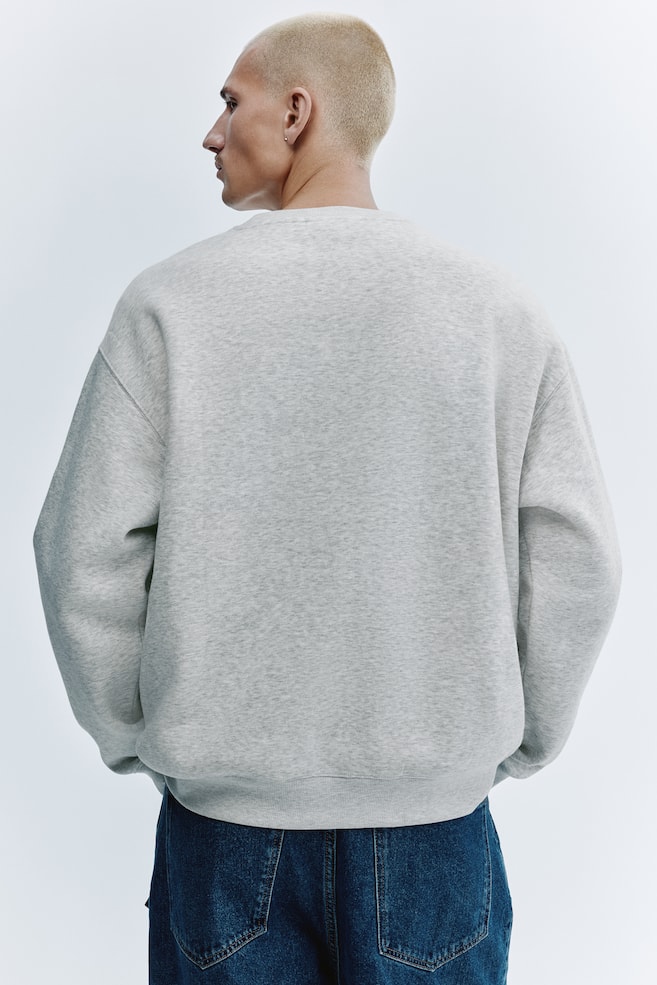 Relaxed-Fit Embroidered-Motif Sweatshirt - Gray/Slow Gardening Club - 3