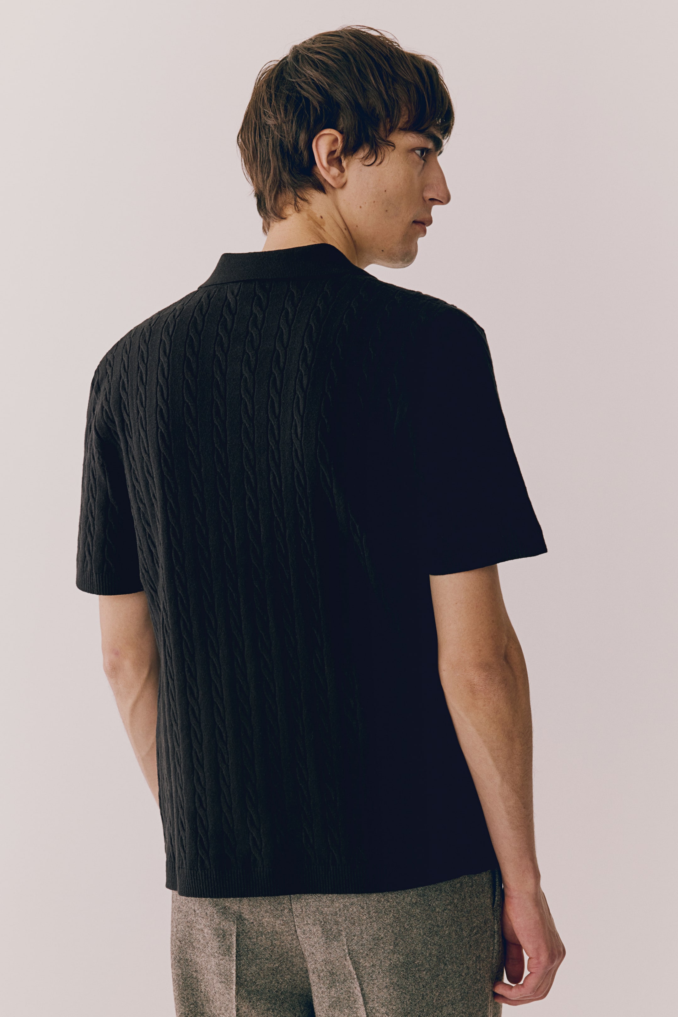 Regular-Fit Cable-Knit Shirt