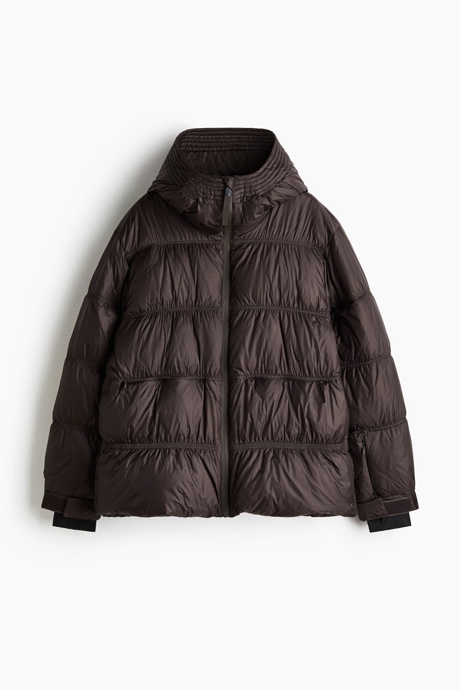 Down puffer ski jacket with ThermoMove™ - Coffee bean brown/Light peach - 2
