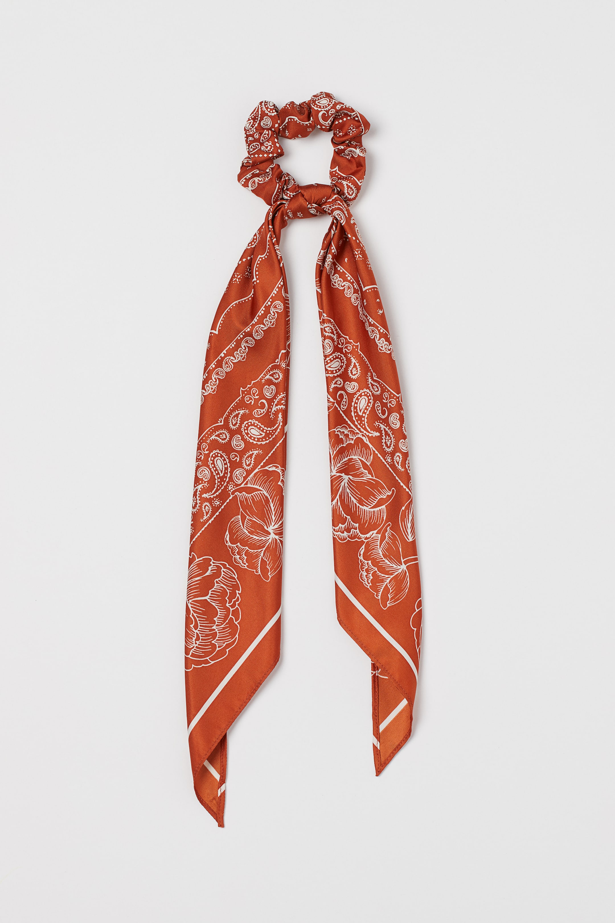 Nagyobb kép megtekintése: Kendős hajgumi - Sötét narancssárga/törökmintás - NŐI | H&M HU 1