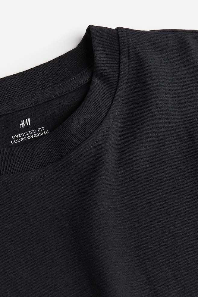 T-shirt Oversized Fit en coton - Noir/Marron - 6