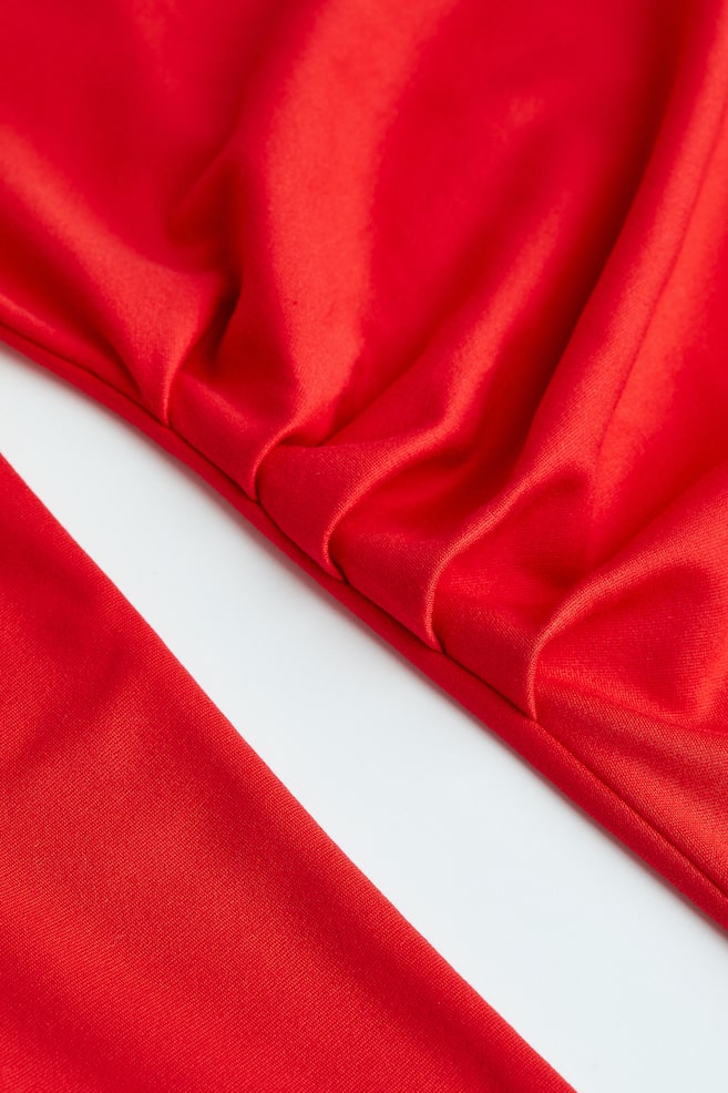 Asymmetric jersey dress - Red - 6