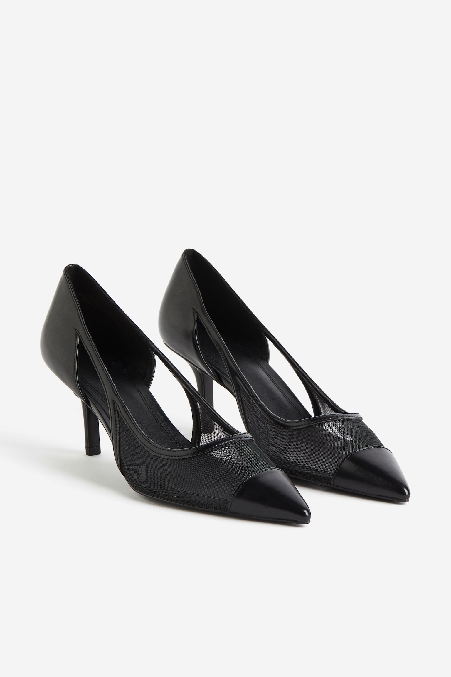 Mesh High Heels - Black - 5