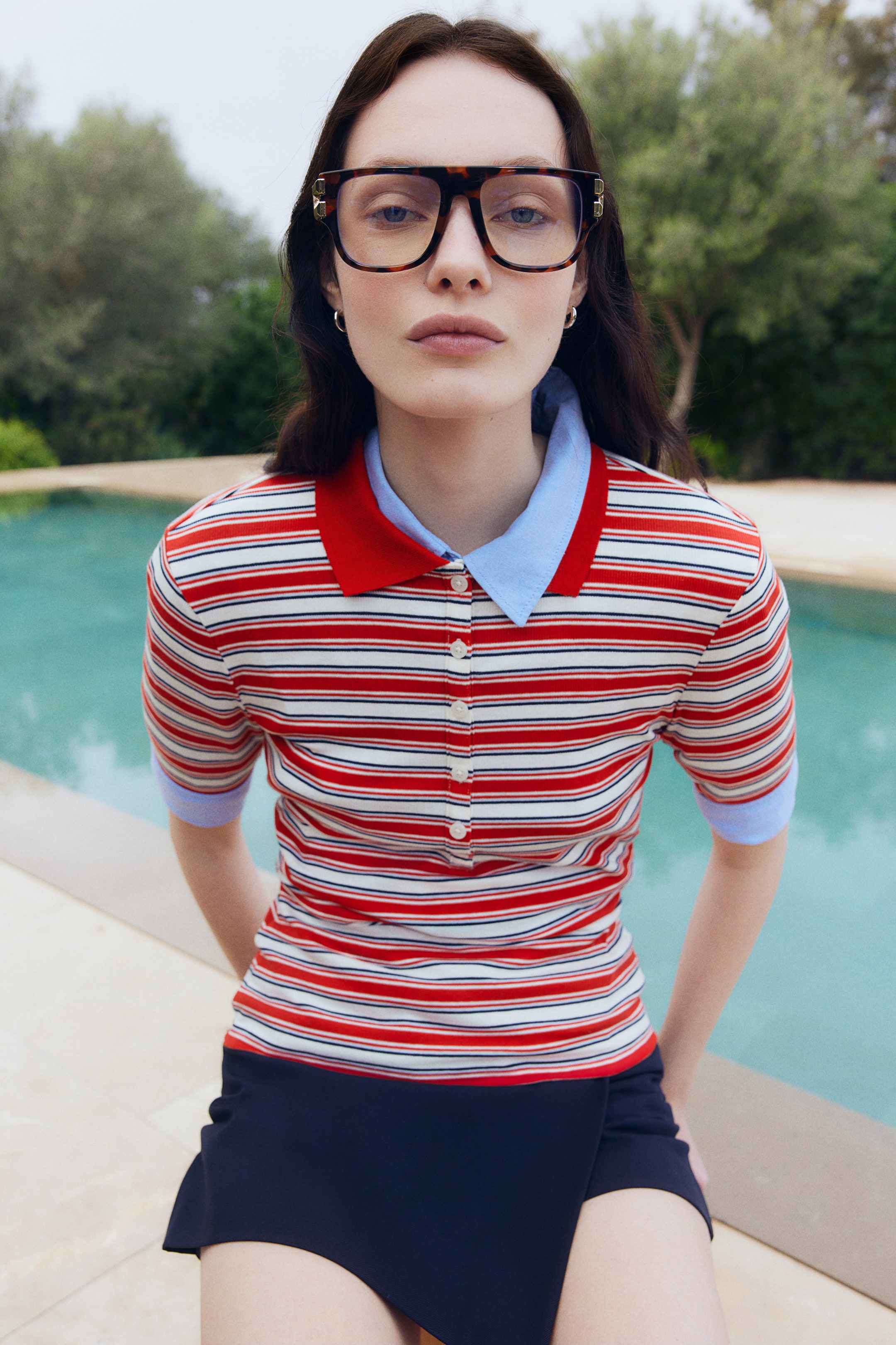 Ribbed Polo Shirt