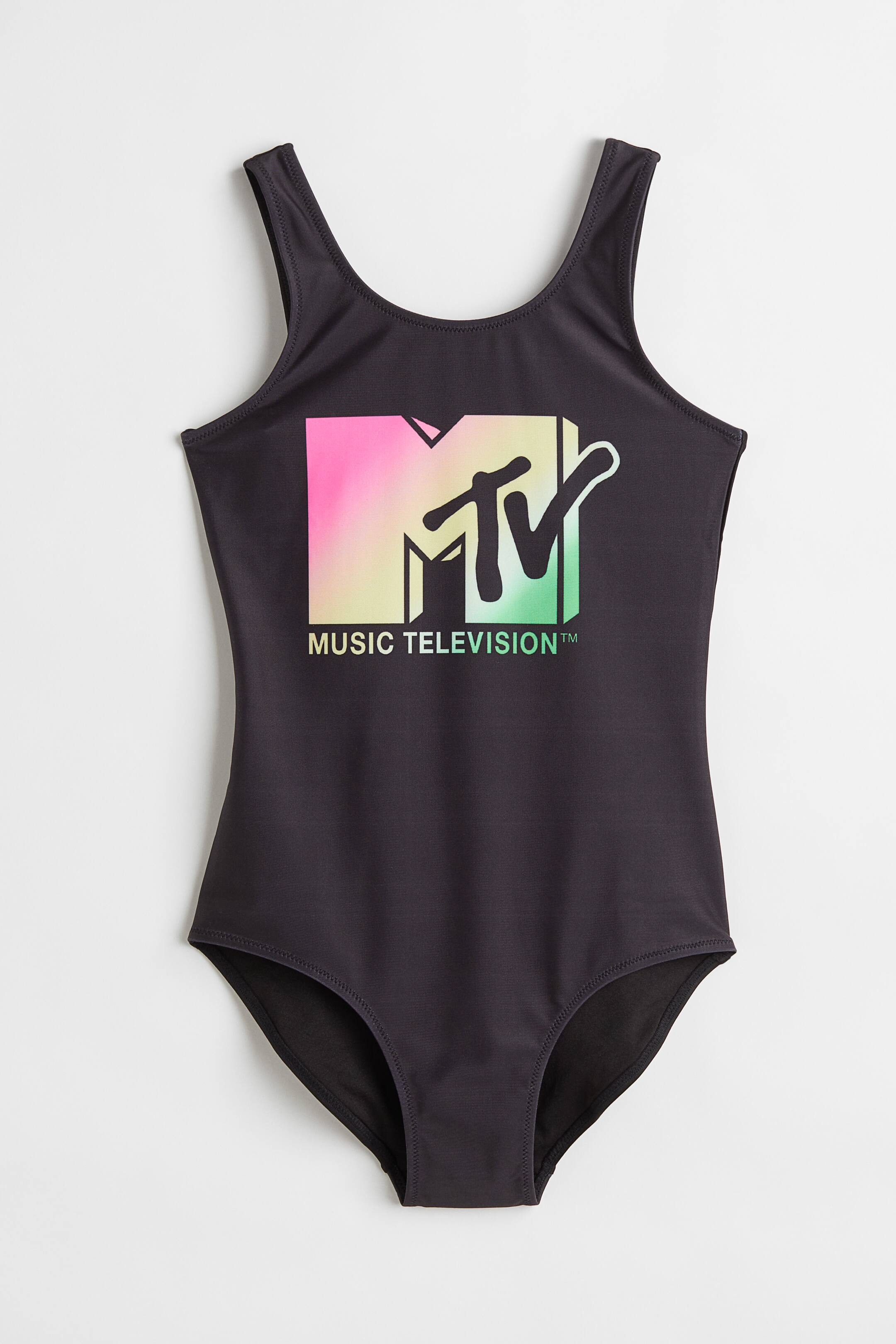 View larger image: Printed swimsuit - Black/MTV - Kids | H&M 1