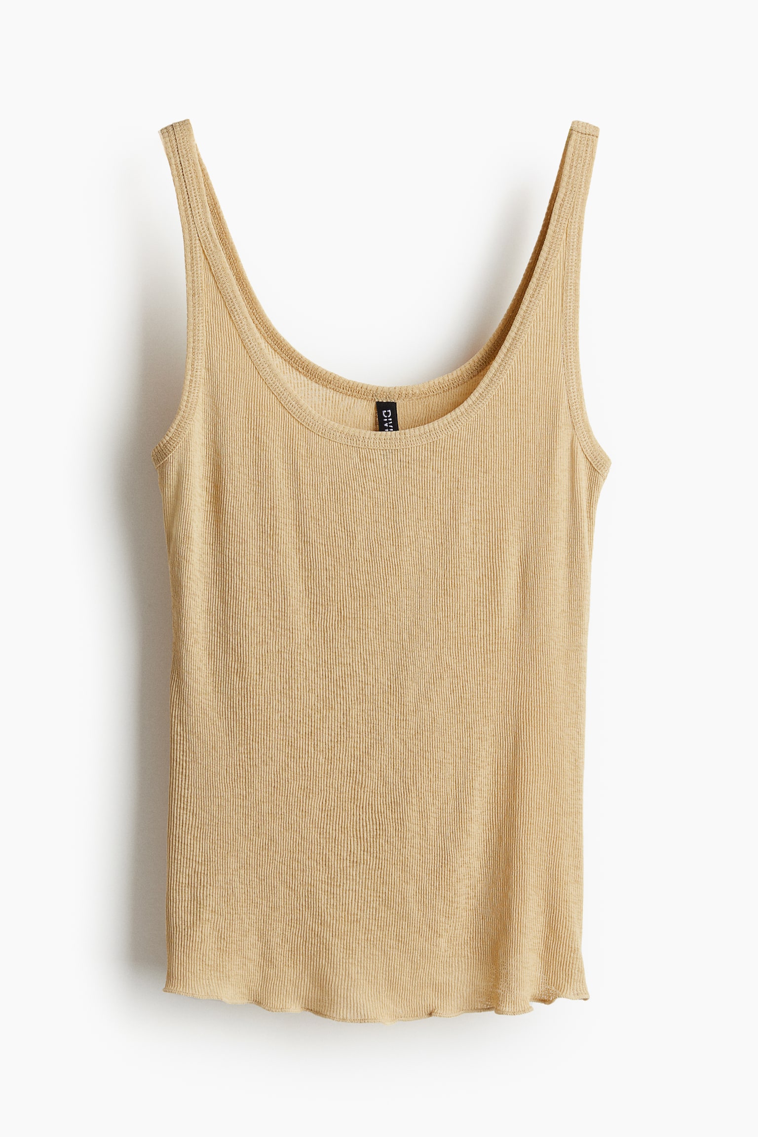 Ribbed vest top - Beige/Black/White/Lime green - 2