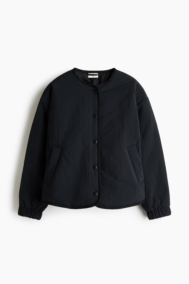 Padded jacket - Black/Light brown - 1