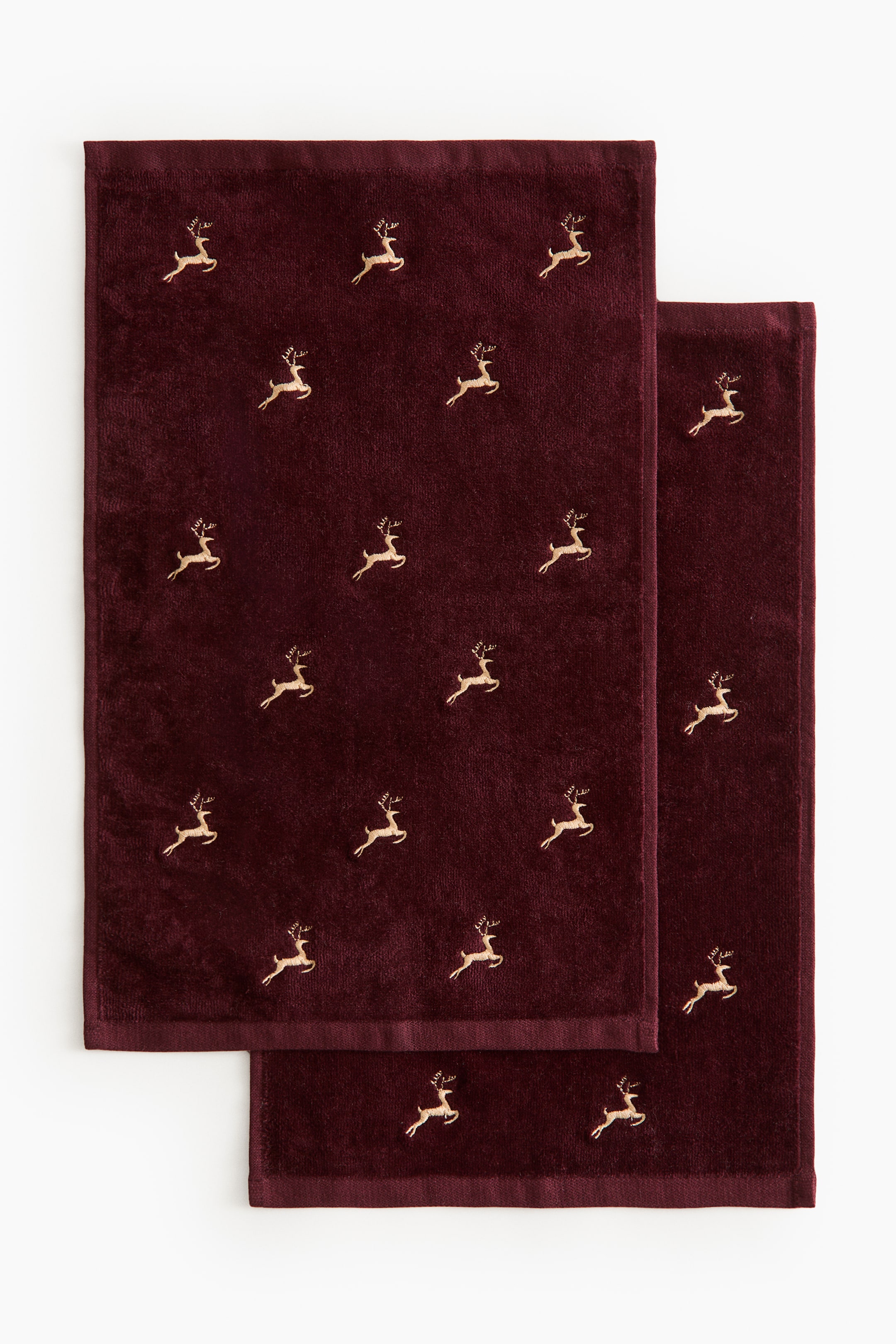 2-Pack Embroidered Guest Towels