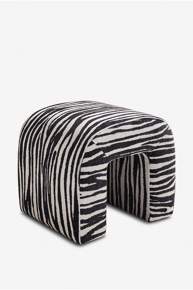 Odette Sitzpouf - Schwarzweiß/Aprikosenfarben/Mokkabraun - 1